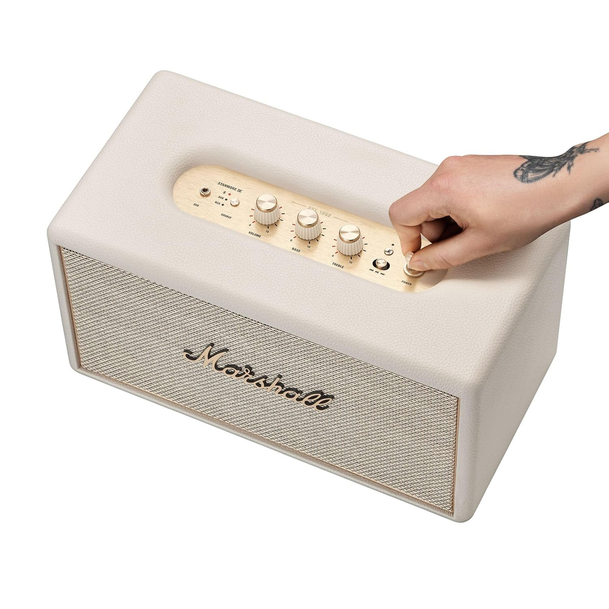 Marshall Stanmore IV Wired Connectivity Home Speaker with Bluetooth 5.3 with Auracast & RCA or 3.5mm Input - Cream Marshall