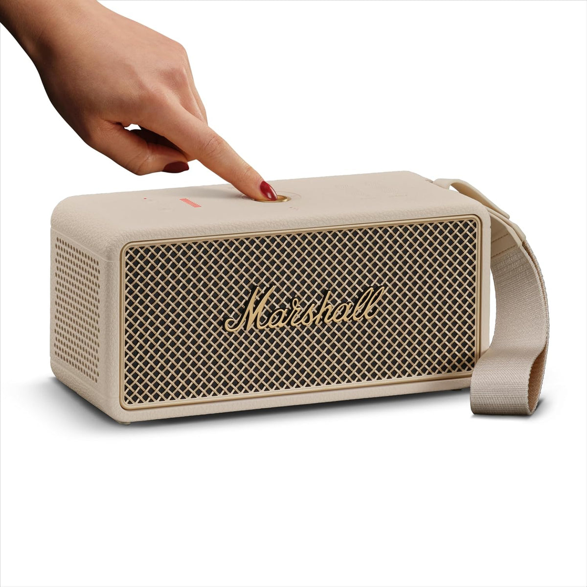 Marshall Middleton II Bluetooth Portable Bluetooth Speaker, Over 30 Hours Playtime, IP67 Waterproof - Cream Marshall