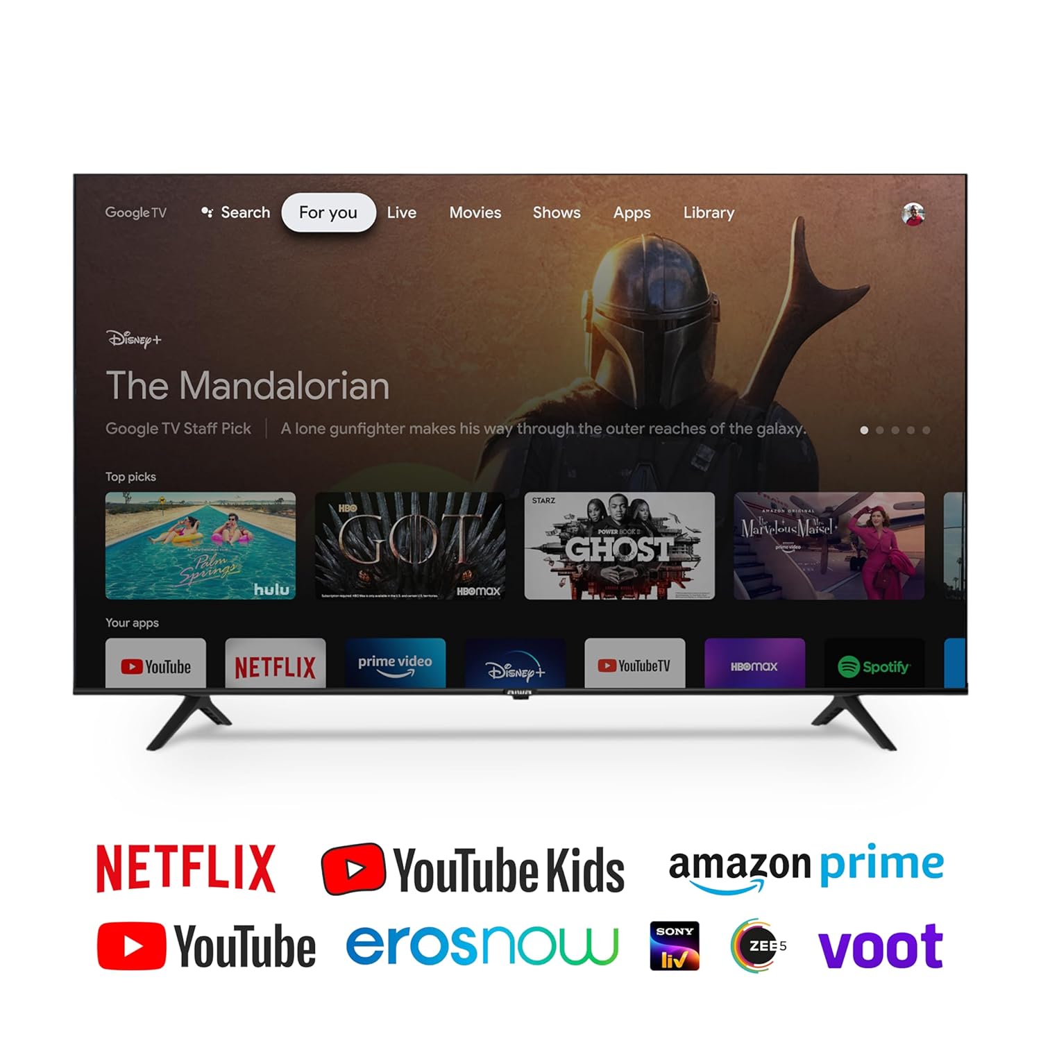 Aiwa A65QUHDX3-GTV 165 cm (65 Inches) QLED Display 4K Ultra HD | Google TV | Smart TV | Dolby Vision | Magnifiq Series Bezel-Less | 2 GB RAM | 16 GB Storage | Dolby Atmos Audio | Signature Sound Mahajan Electronics Online