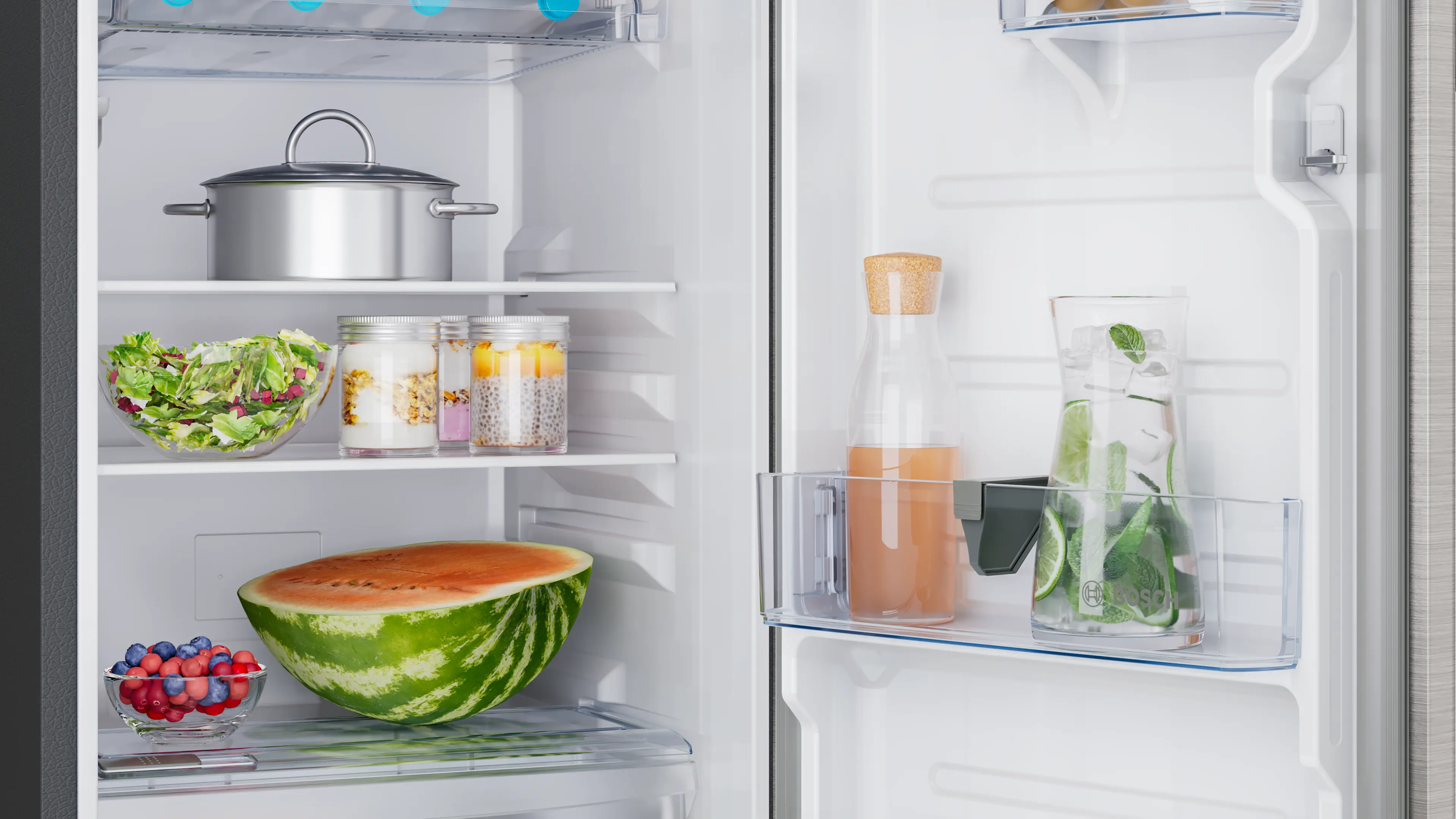 Bosch COT18S41EI free-standing fridge 185L 1 Single Door Refrigerator with Inverter Compressor, Toughened Glass Shelves Bosch
