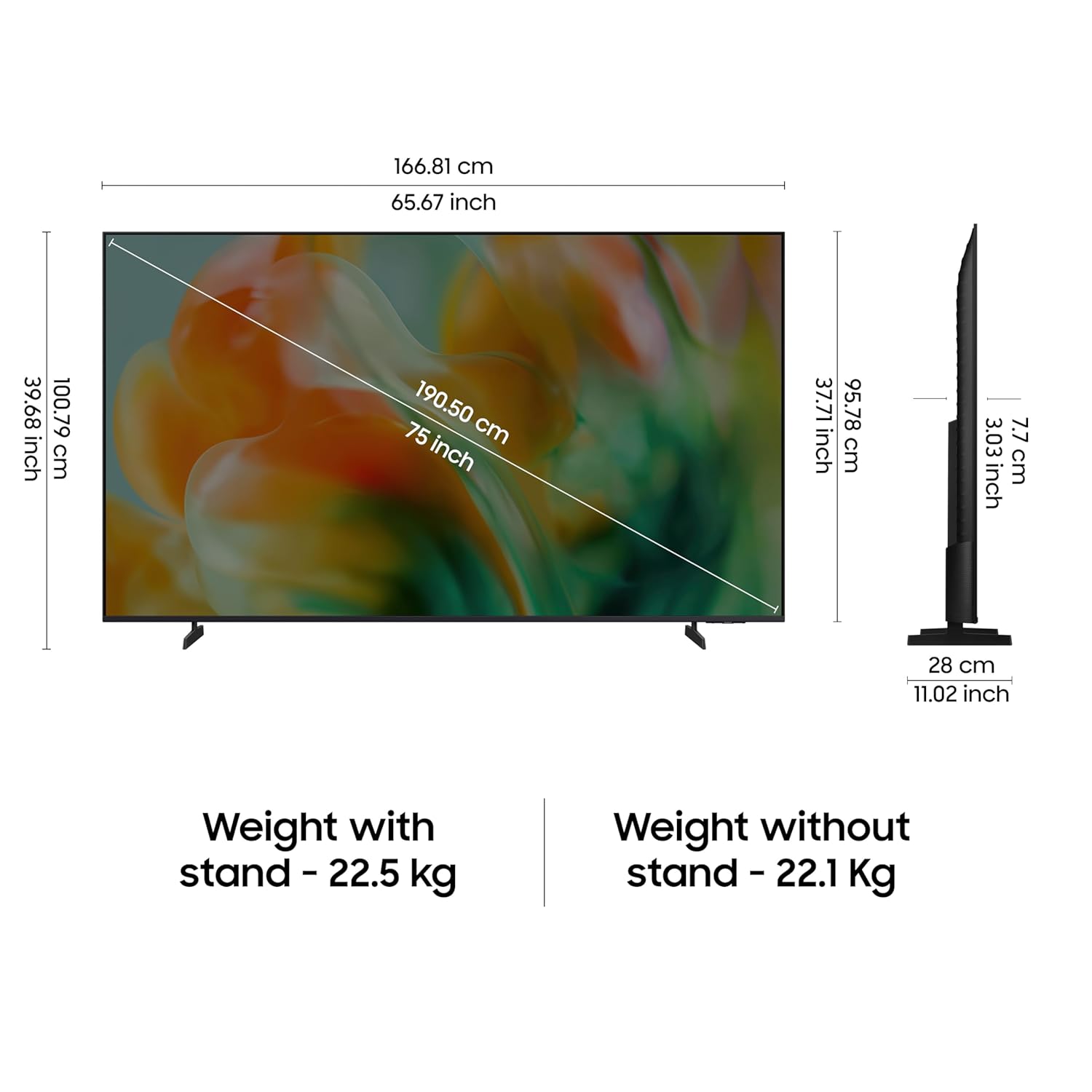 Samsung UA75M80HAULXL (75 inches) 4K Ultra HD Mini-LED 4K  Vision AI Smart TV Titan Black Mahajan Electronics Online