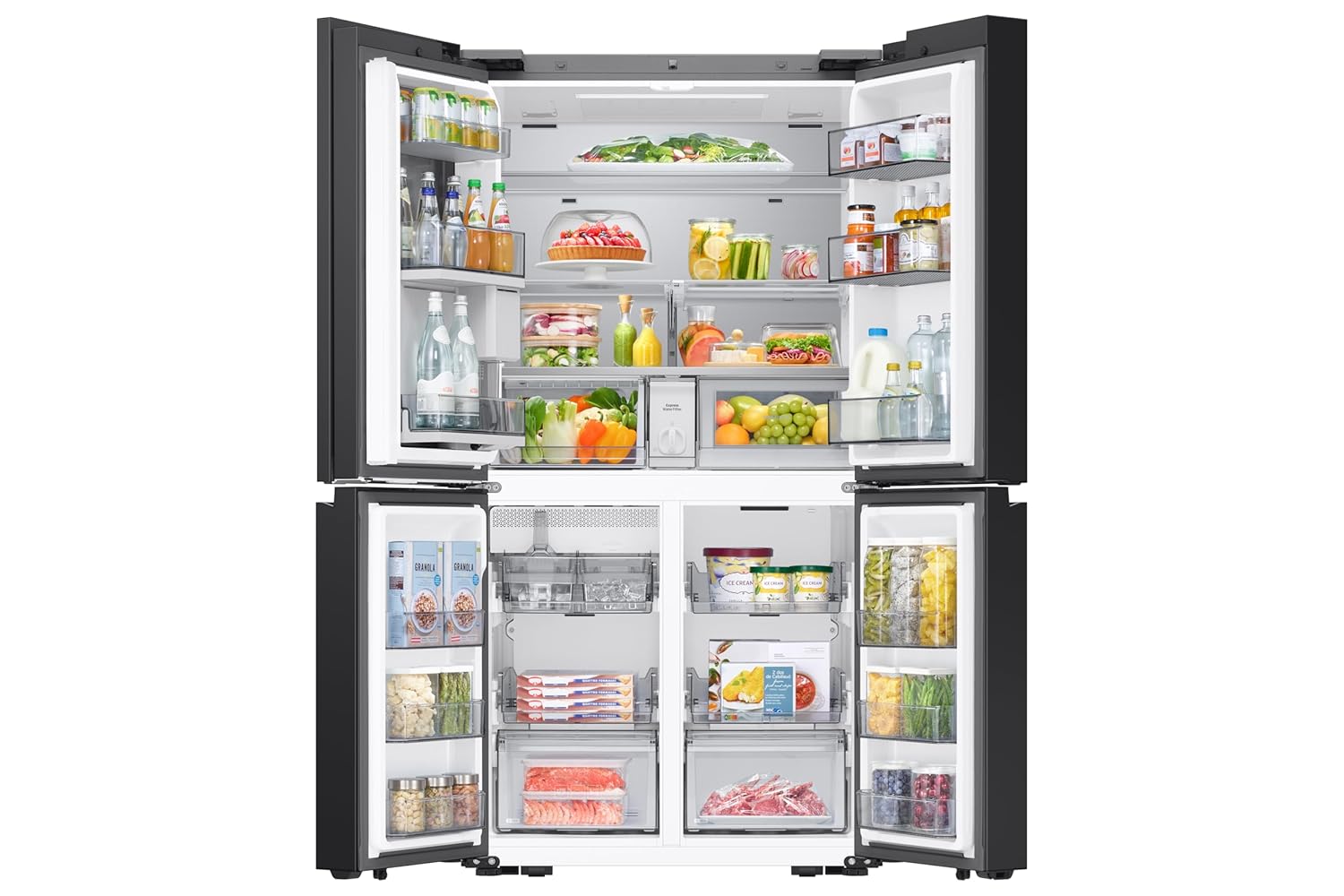 Samsung RM90F66CNCTL 658 L, Convertible, Digital Inverter, Frost Free, French Door Refrigerator ( Black, Clean Deep Charcoal) Mahajan Electronics Online