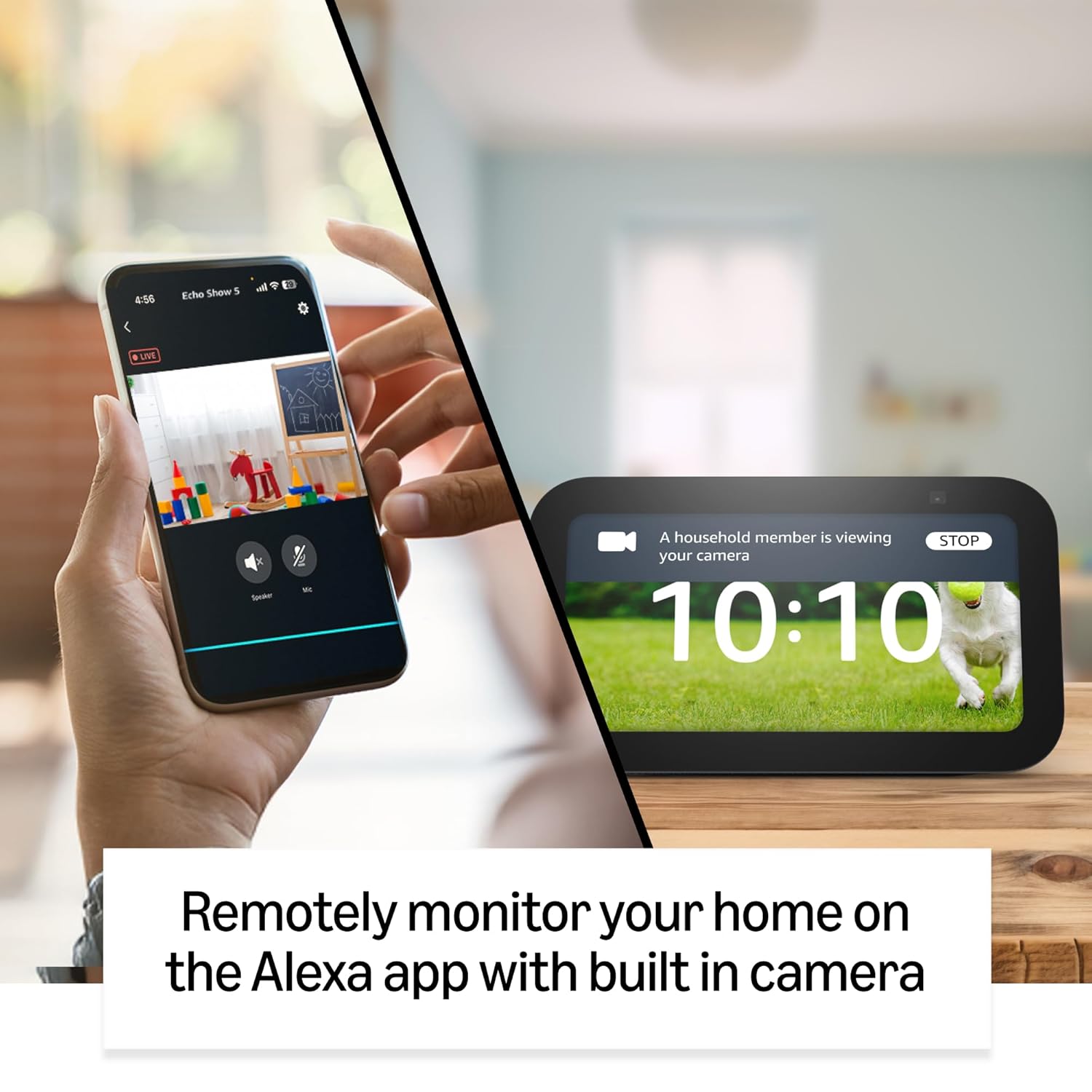 Amazon Echo Show 5 (latest model) | Smart display with Alexa, 2x bass speaker, clearer sound, camera for home monitoring, bluetooth | Charcoal Mahajan Electronics Online
