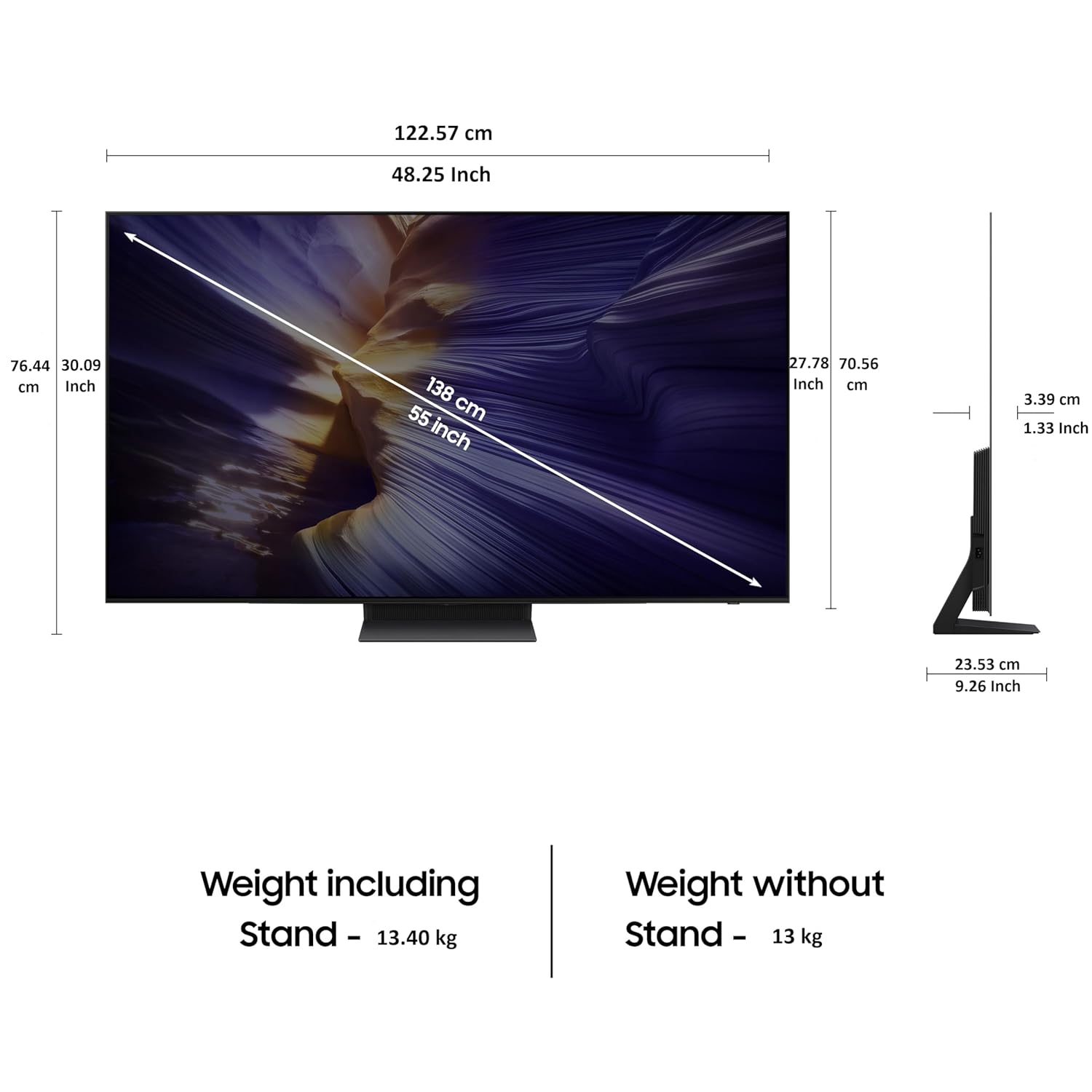 Samsung QA55S85HAELXL 138 cm (55 inches) 4K Ultra HD Smart OLED TV