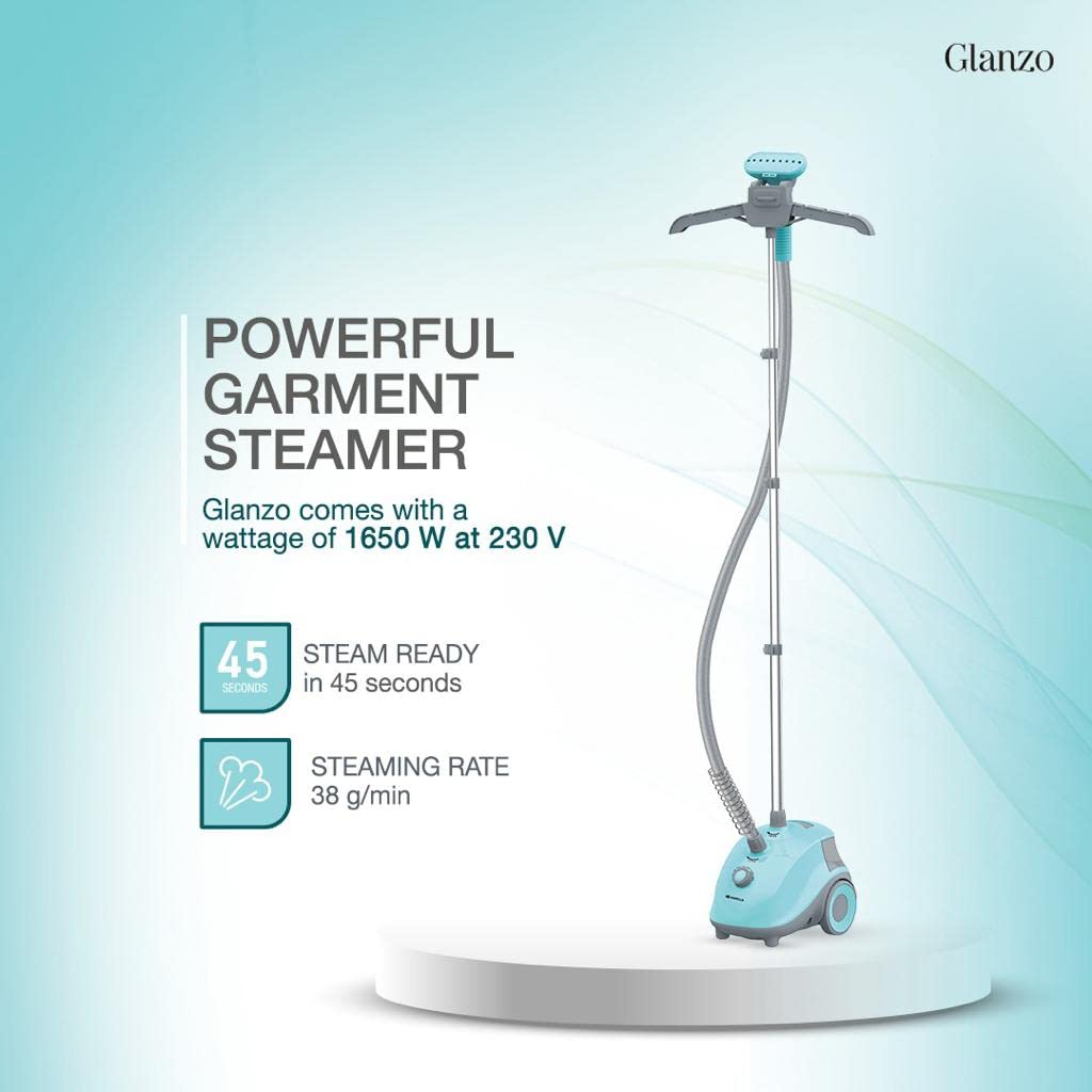 Havells Glanzo Garment Steamer 1650 Watts (Blue And Grey) (GHGGSBRB165) Mahajan Electronics online