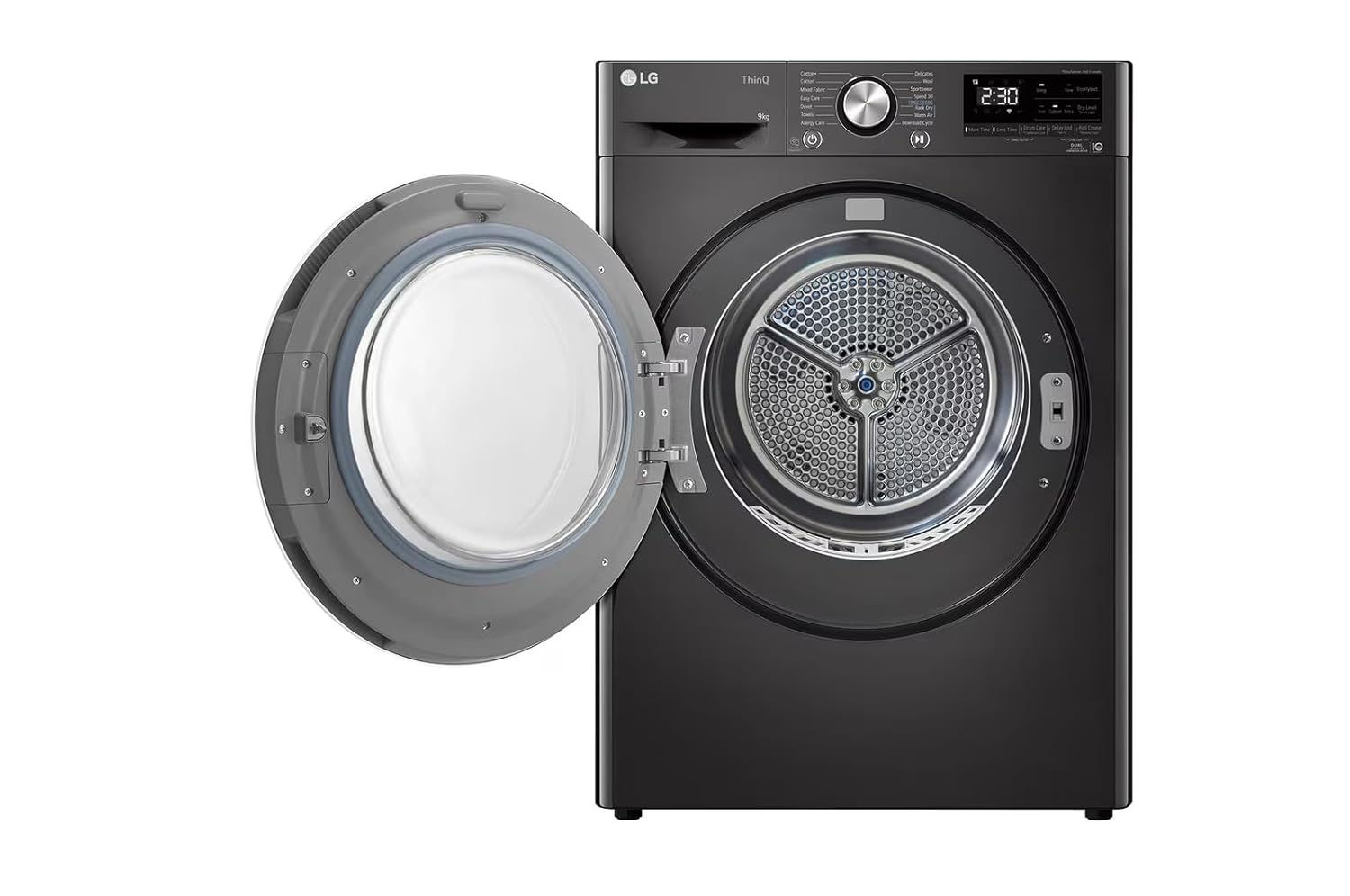 LG DHV09SAB 9Kg Dryer , Dual Inverter Heat Pump, Black Steel Mahajan Electronics Online