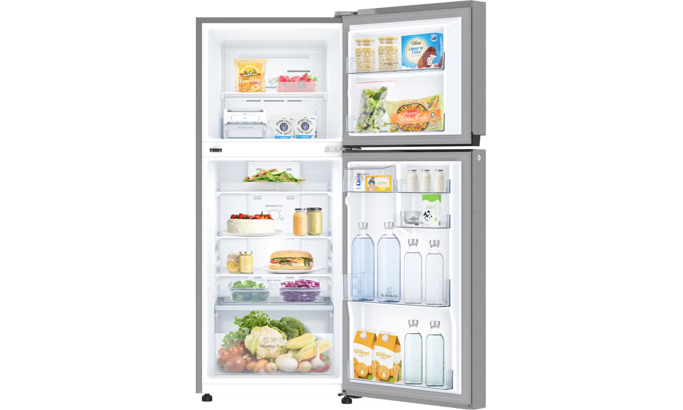 IFB FF-291BIBS 241L Frost Free Double Door Refrigerator | 7-in-1 Convertible Modes | Inverter Compressor | Extra Wide Design Brush Grey IFB