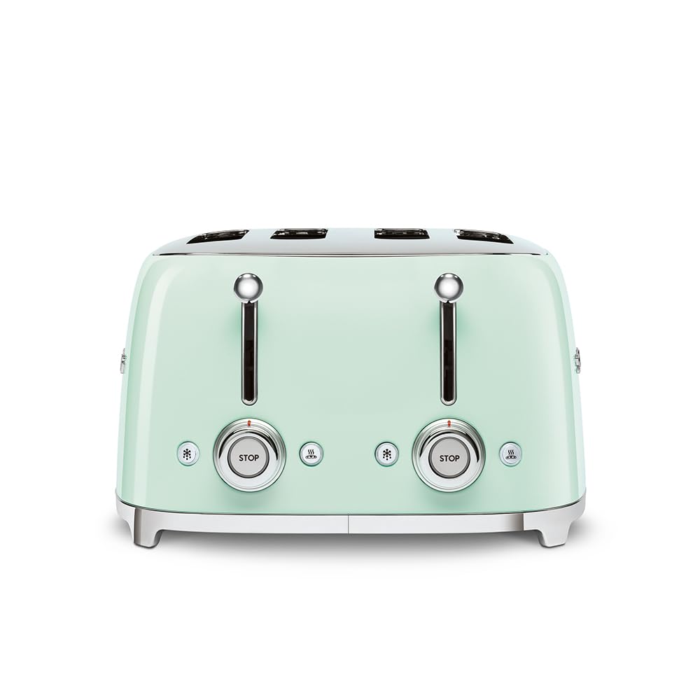 SMEG TSF03PGEU| Toaster 4 slices 50's Style | Colour : Pastel Green Mahajan Electronics Online