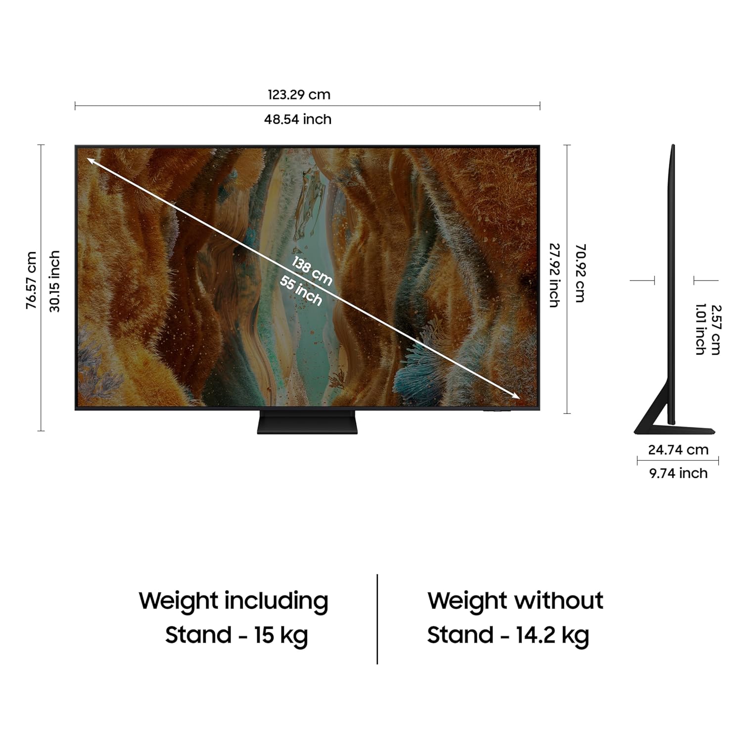 Samsung 138 cm (55 inches) 4K Ultra HD Mini-LED Neo-QLED Smart TV QA55QN70FAULXL Mahajan Electronics Online