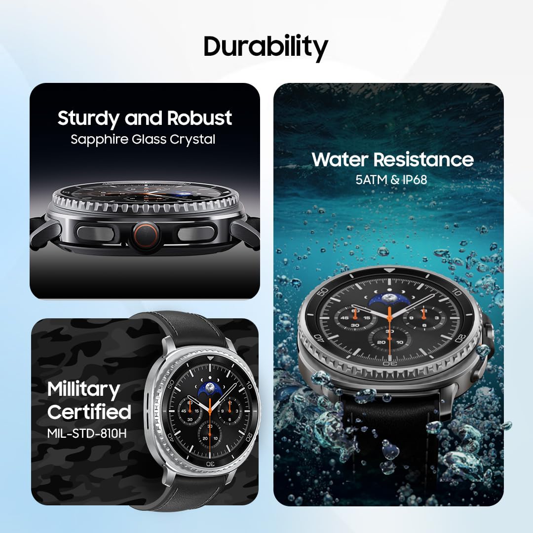 Samsung Galaxy Watch8 Classic (46mm LTE, Black) with 3nm Processor | Dual GPS | Sapphire Glass & Stainless Steel | 5ATM & IP68 | BP, ECG, IHRN & Vascular Load Monitoring | Anti-oxidant Index Mahajan Electronics Online