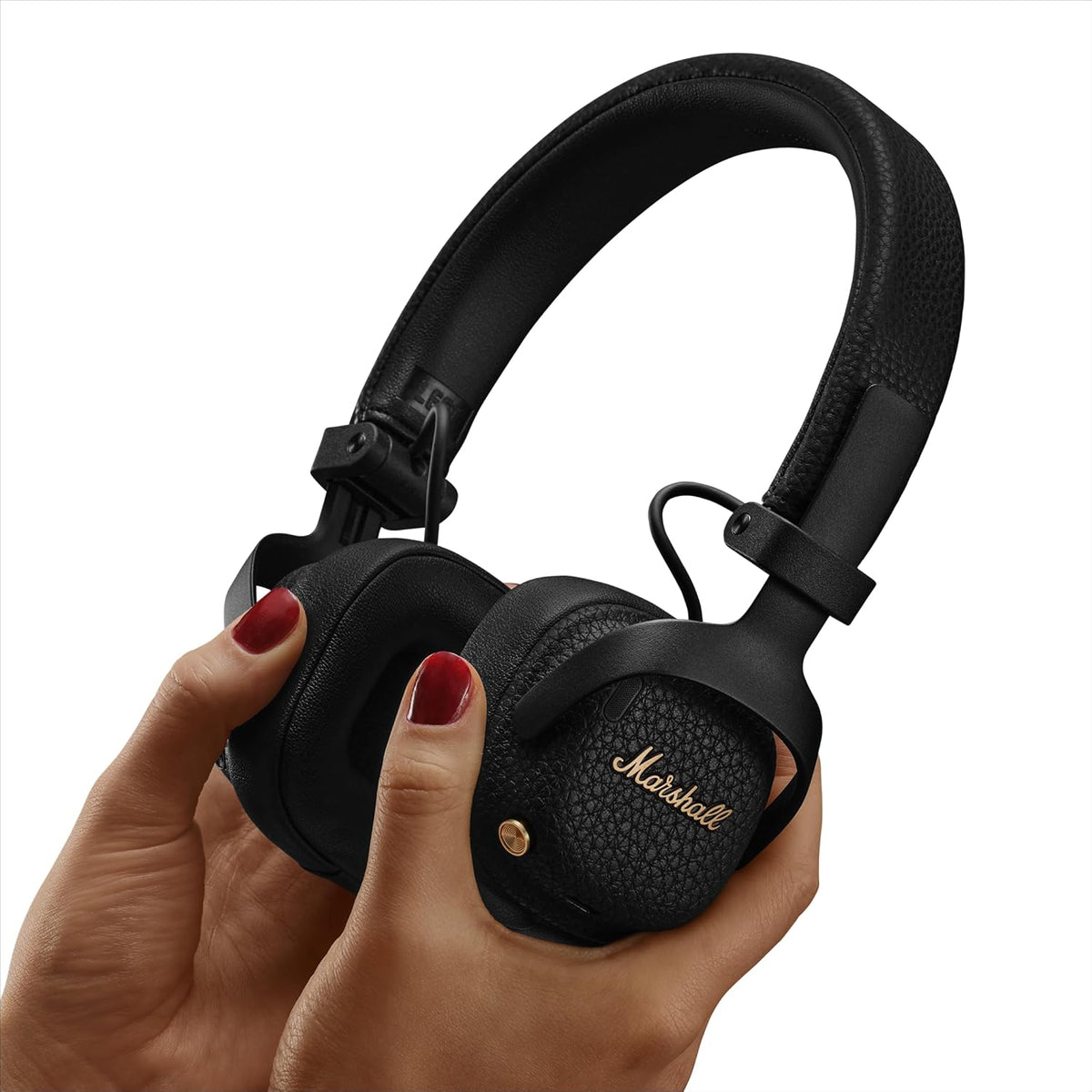 Marshall Milton A.N.C. Wireless On-Ear Headphones with Adaptive Active Noise Cancelling | 80 Hours Wireless Playtime | Durable & Foldable Design for Travel | Spatial Audio - Black Marshall