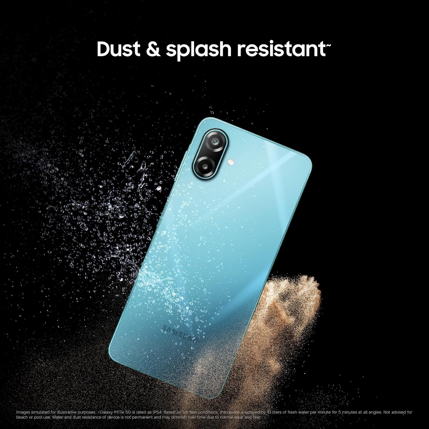 Samsung Galaxy M17e 5G Mobile (Blitz Blue, 6GB RAM, 128GB Storage) | Smoothest 120 Hz Refresh Rate| Monster 6000 mAh Battery | IP54 | 6 Gen OS Upgrades | AI | Gemini Live | Without Charger Samsung