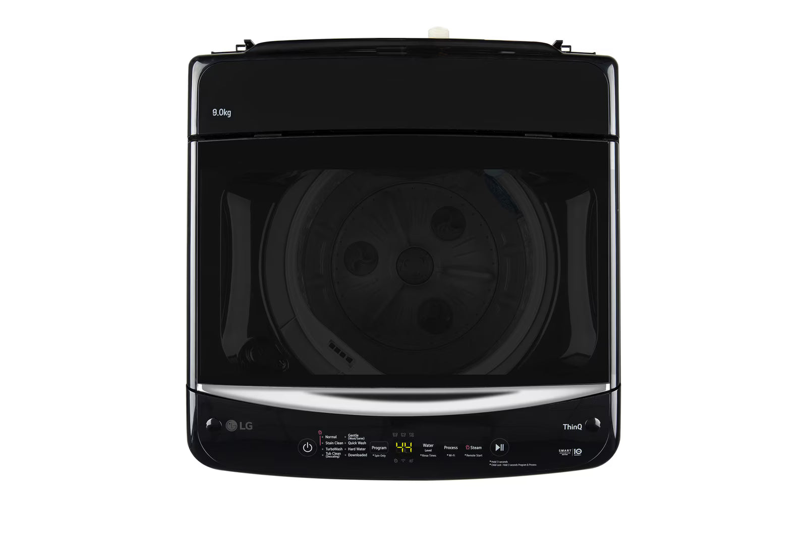 LG T90V4OB1S 9Kg Top Load Washing Machine, In-Built Heater, Onyx Black Mahajan Electronics Online
