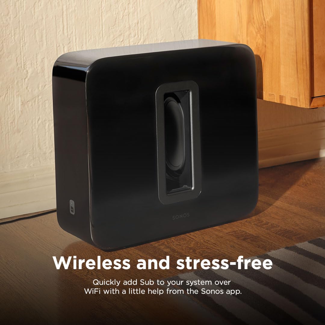 Sonos Sub (Gen 3) Wireless Subwoofer with Pure bass, 25 Hz Frequency Response (Black) Mahajan Electronics online