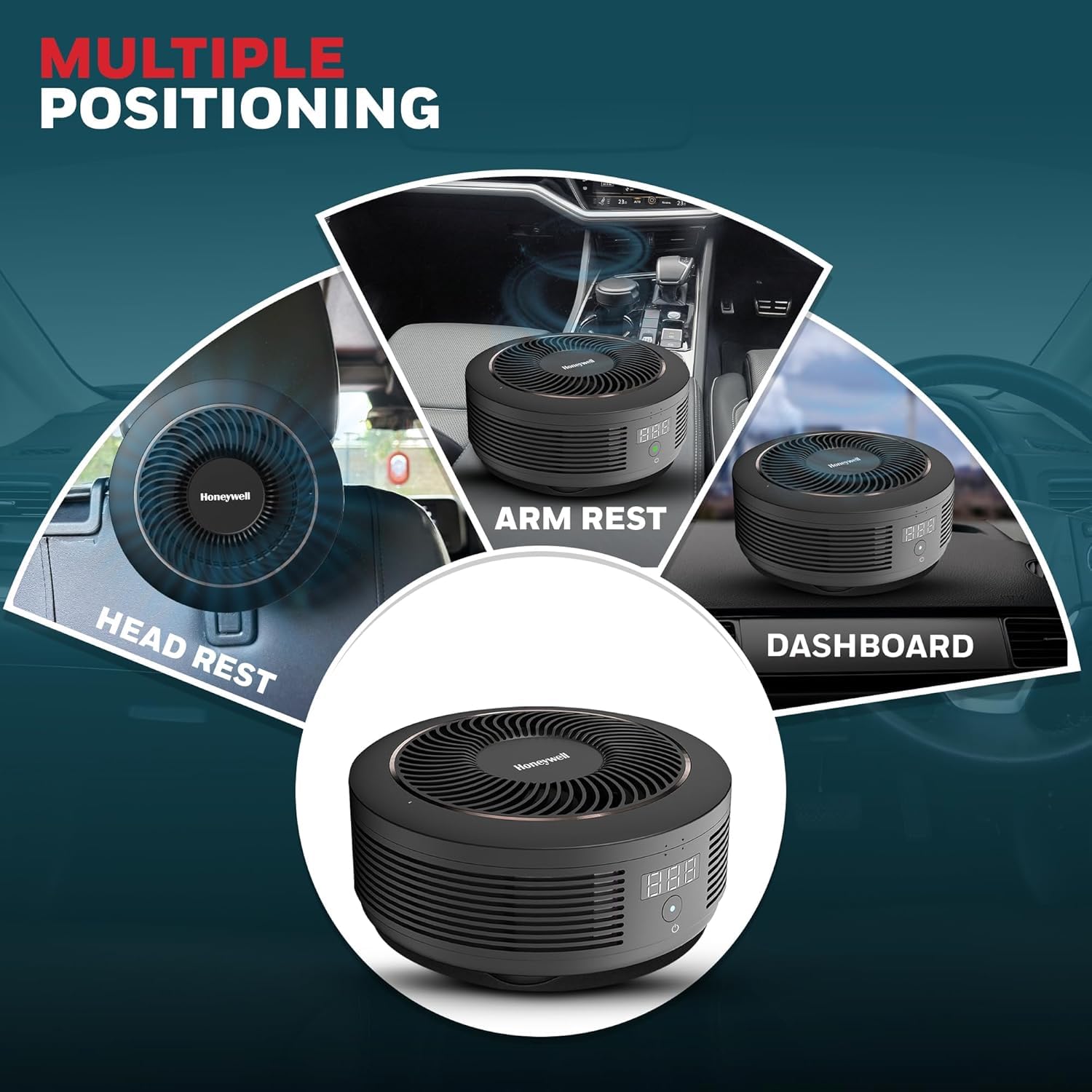 Honeywell New Launched Move Pure 4 Car Air Purifier, 3-in-1 Filtration, HEPA filter, removes 99.99% of PM2.5 & PM10, odour, VOCs, dust, smoke, & harmful bacteria, 2XUSB ports, Compact & Easy Install Mahajan Electronics Online