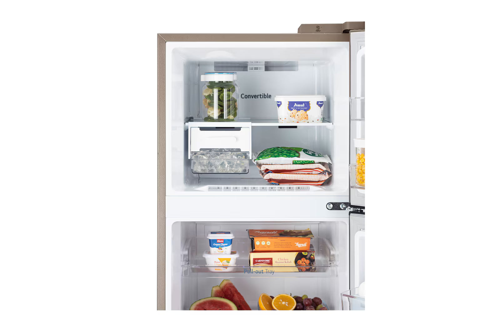 LG GL-S312SFSY 272L Double Door Refrigerator, Smart Inverter Compressor. Auto Smart Connect, Fawn Steel, 2 Star Mahajan Electronics Online