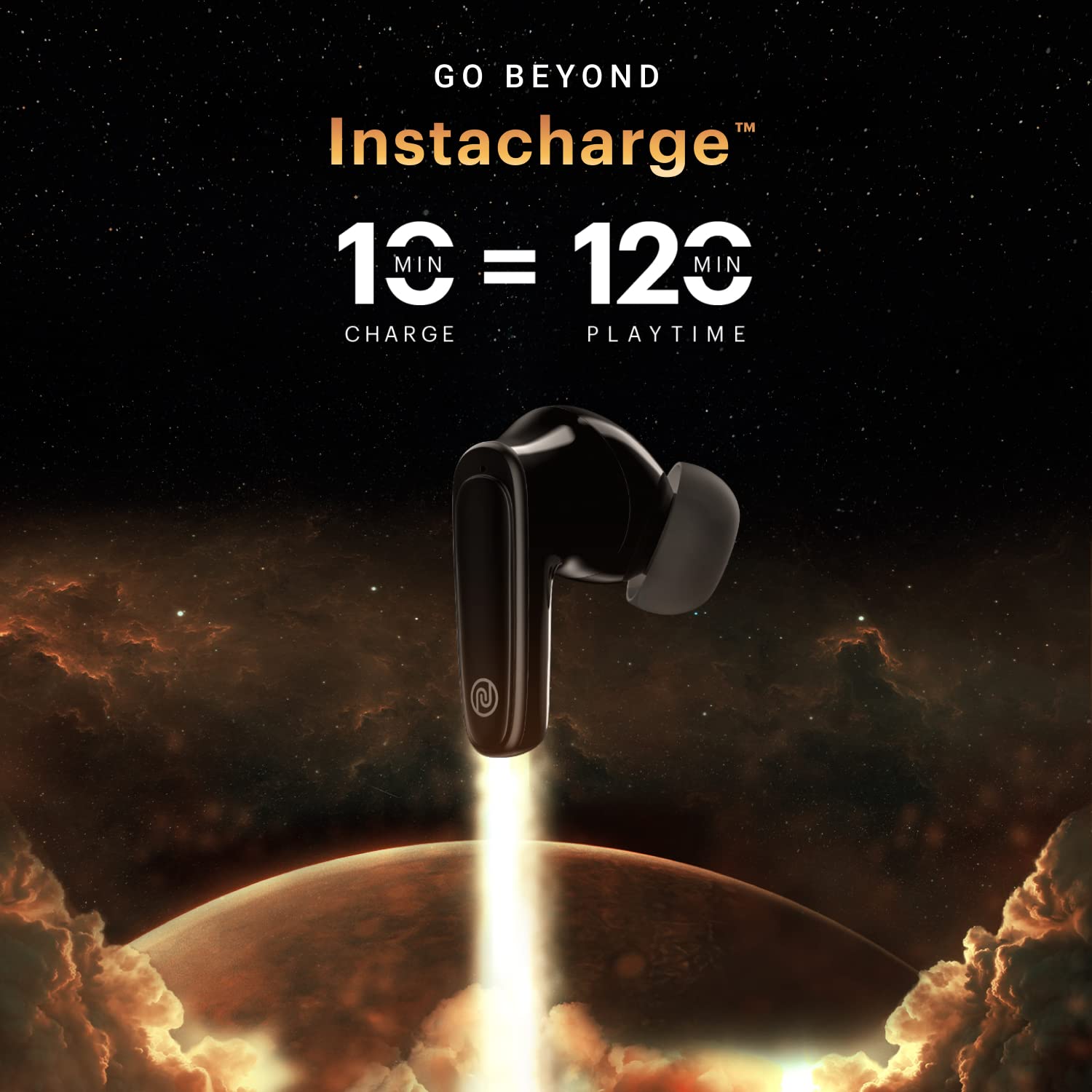 Noise Newly Launched Buds X Truly Wireless in-Ear Earbuds with ANC(Upto 25dB), 35H Playtime, (Carbon Black) - Mahajan Electronics Online
