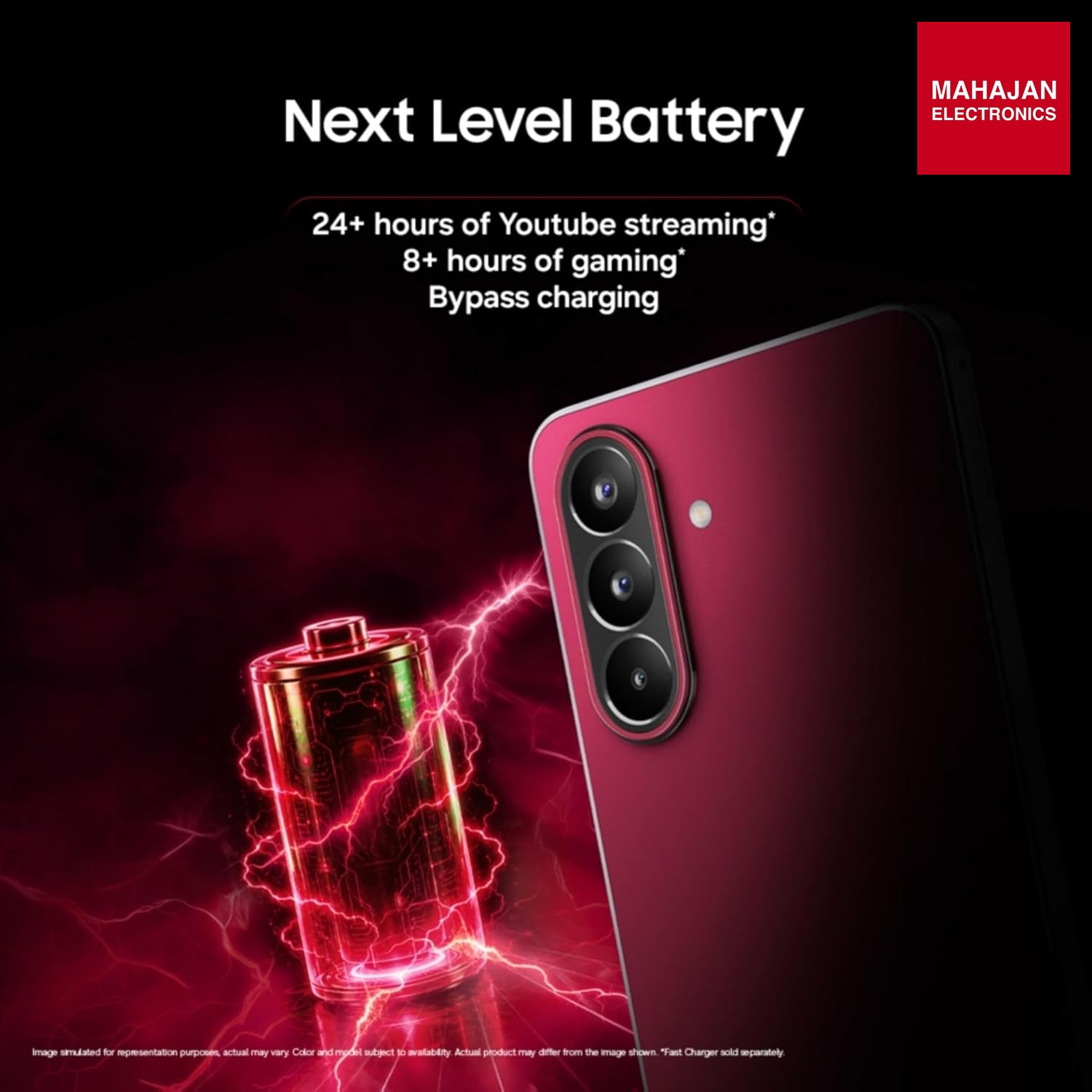 Samsung Galaxy M47 5G (Rogue Red, 6GB RAM, 128GB Storage)| Powerful Snapdragon Processor| Fast LPDDR5x – Mahajan Electronics Online.