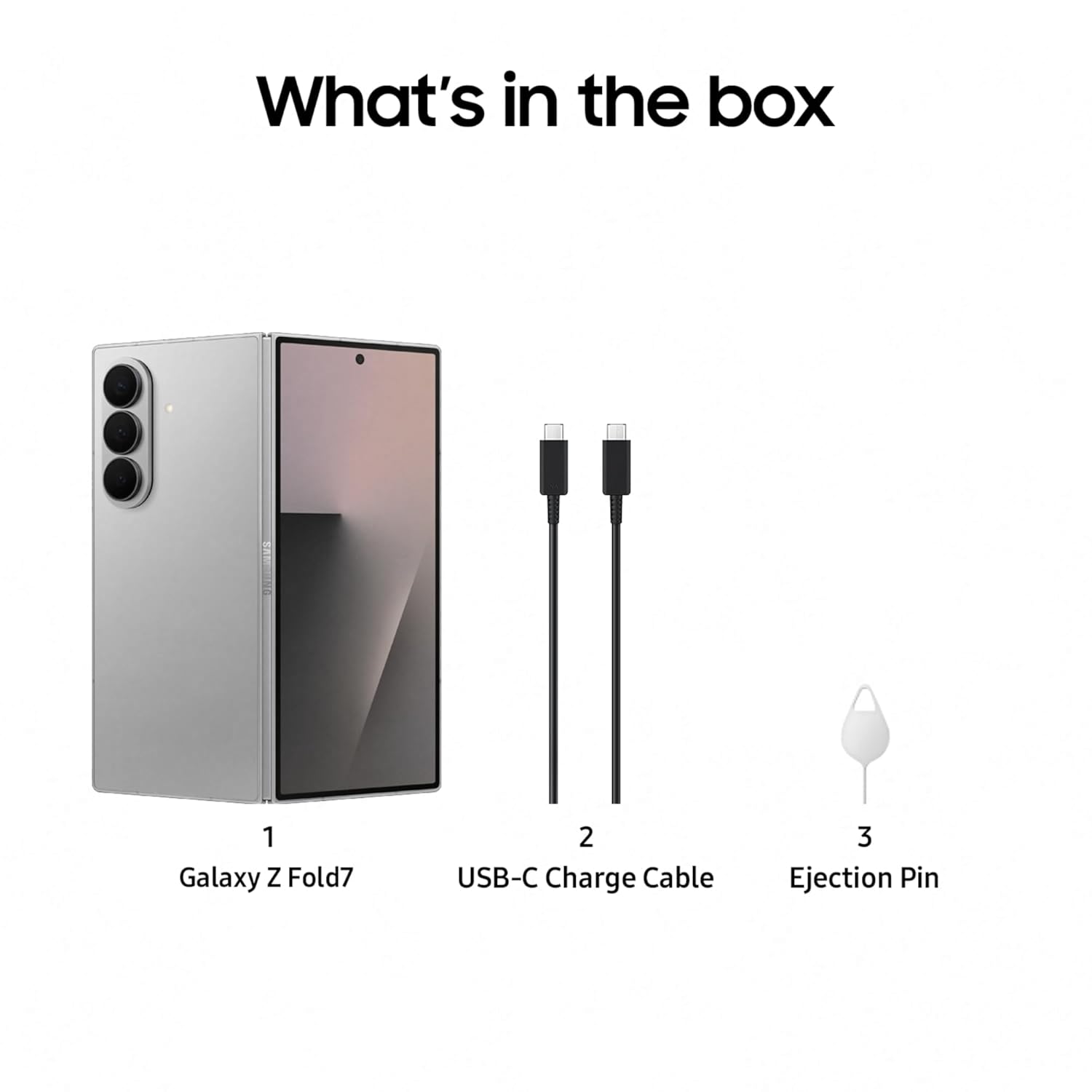 Samsung Galaxy Z Fold7 5G Smartphone with Galaxy AI (Silver Shadow, 12GB RAM, 256GB Storage), Ultra Sleek Design with 200MP Camera, Powerful Snapdragon 8 Elite, Google Gemini Mahajan Electronics Online