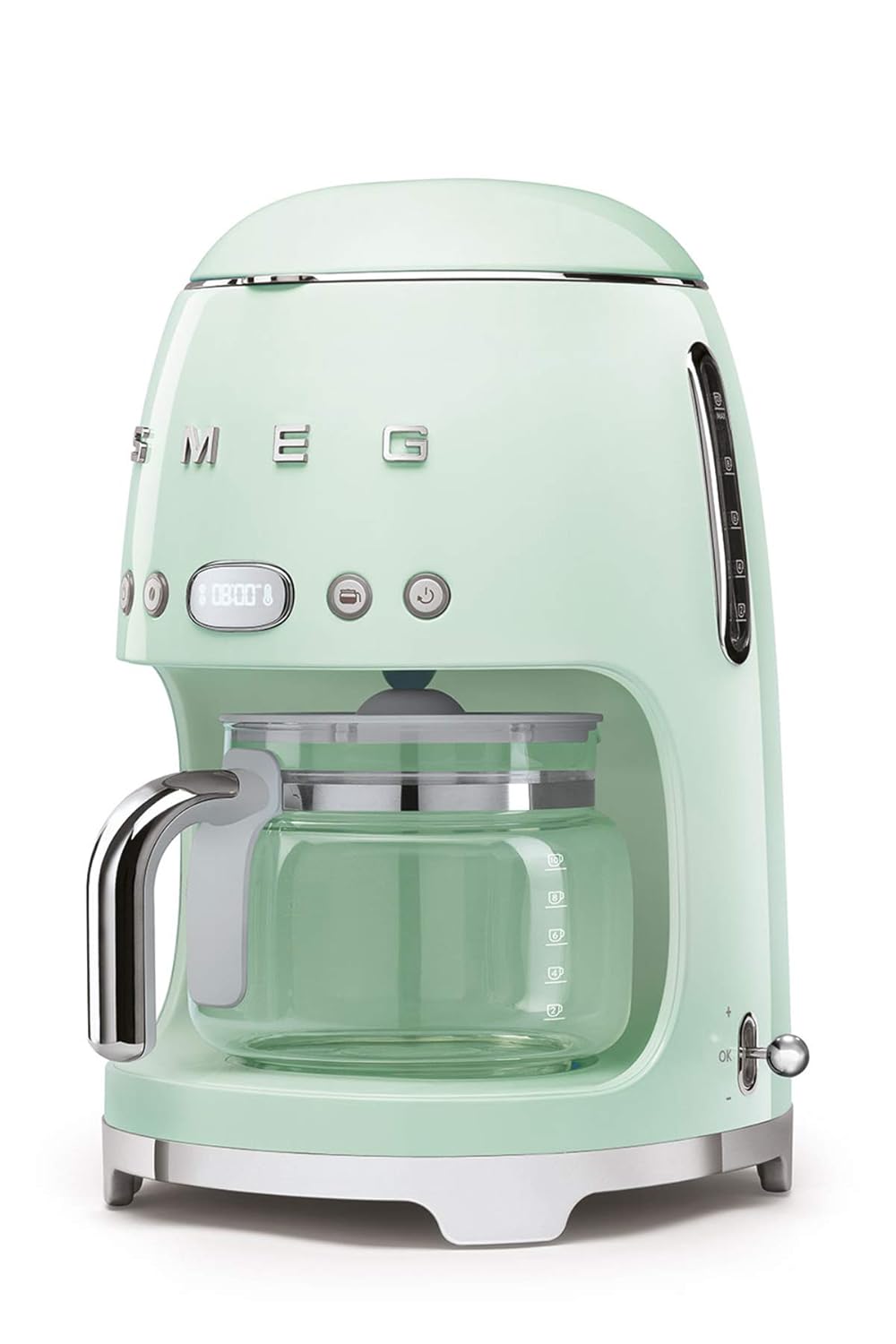 Smeg DCF02PGEU Coffee Machine - 11+ - Filter Coffee Machine Drip Coffee Machine Pastel Green 50's Style Aesthetic  Mahajan Electronics Online