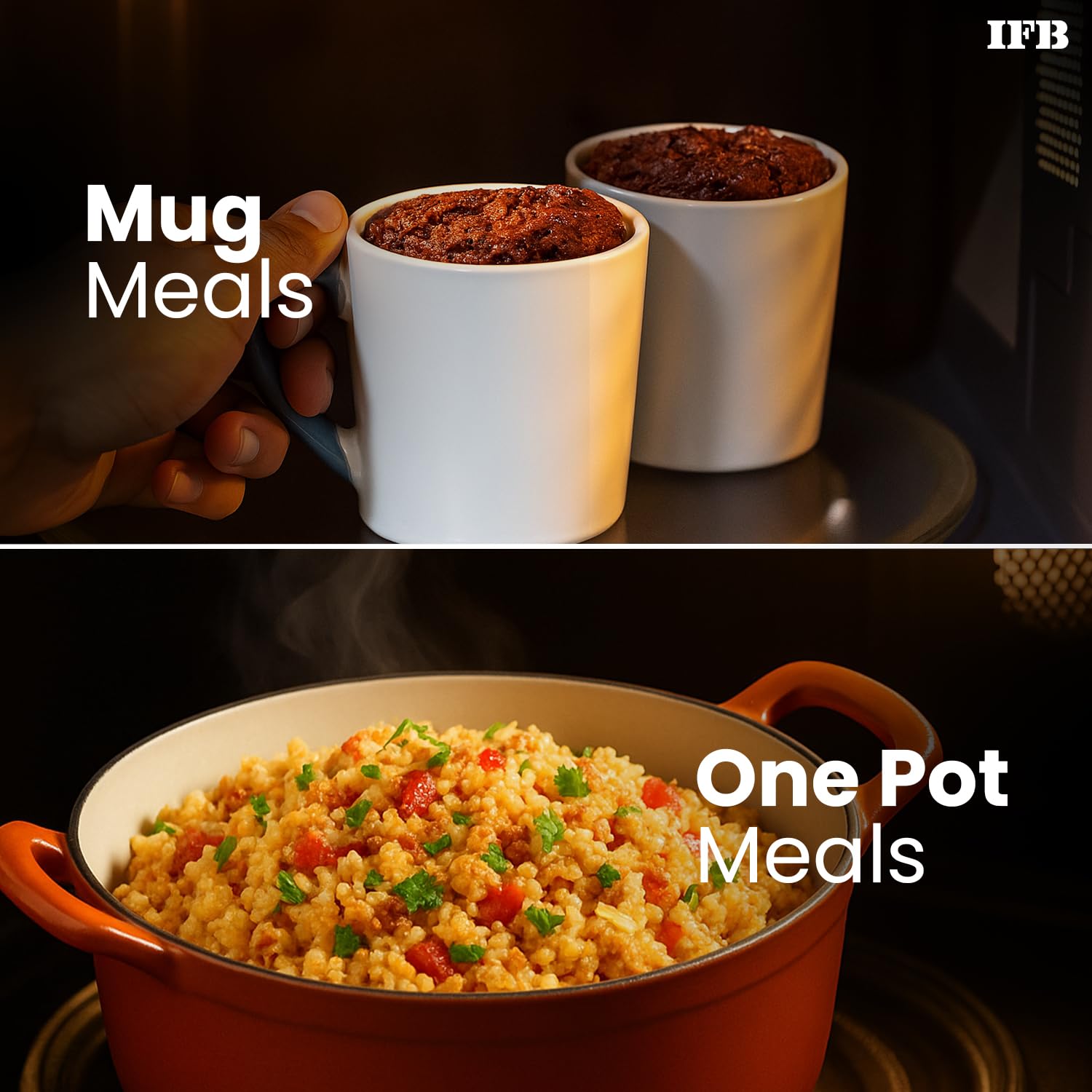 IFB 24L Solo Microwave Oven with 69 Auto Cook Menus (24PM2S, Silver, Mug Recipes, Steam Clean, Auto Reheat, Preset Timer, Power Save, Child Safety Lock, 10 Power Levels)