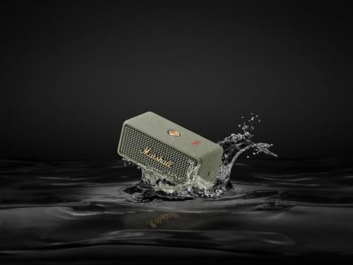 Marshall Emberton III Compact Portable Bluetooth Speaker with 32+ Hours of Playtime, (360° Sound), Dust & Waterproof (IP67) – Sage. Marshall