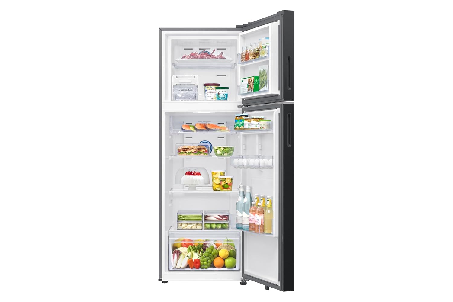Samsung RT80H30U3KHL 256 L, 3 Star, Bespoke AI, Convertible, Digital Inverter Frost Free Double Door Refrigerator ( Black Caviar, 2026 Model) Mahajan Electronics Online