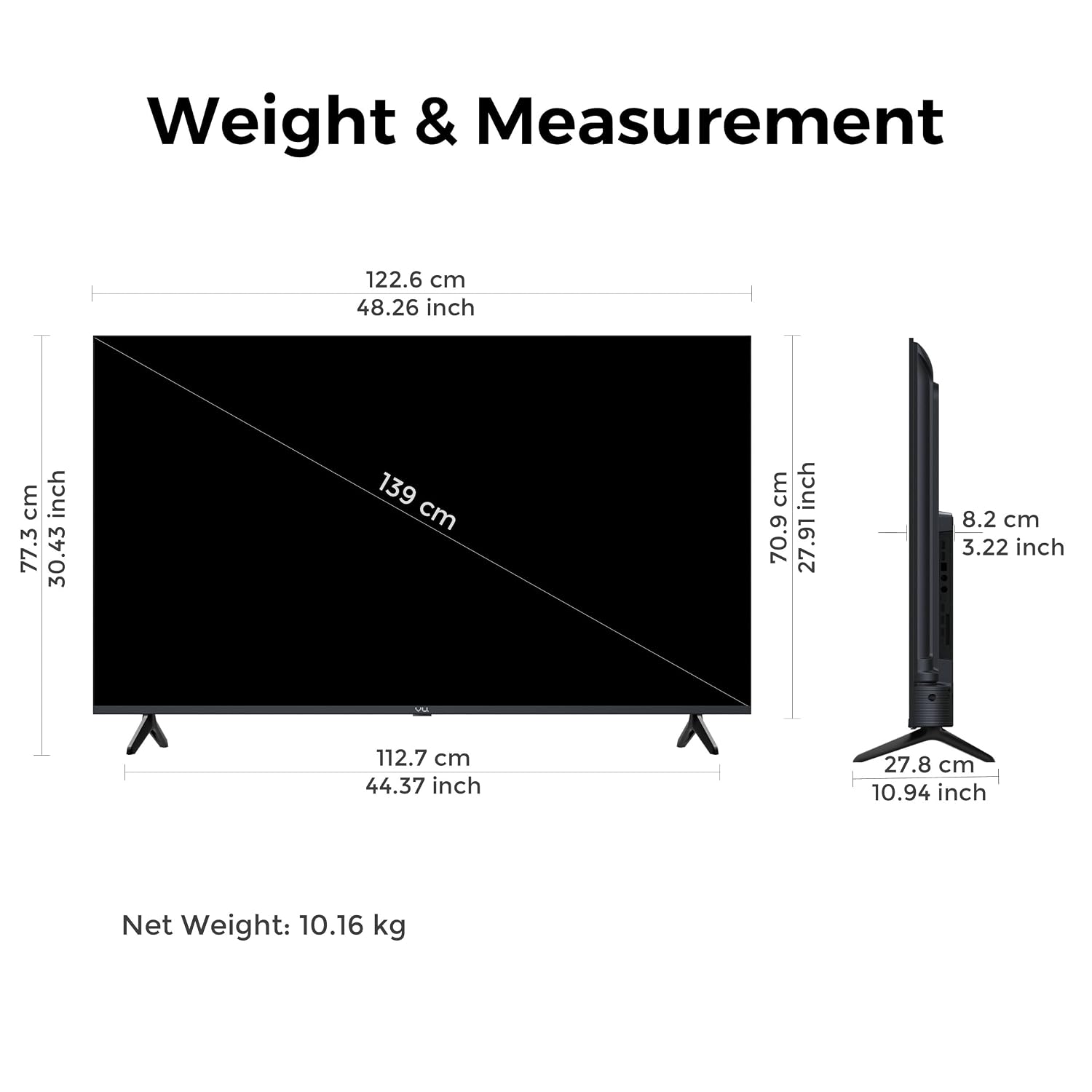 Vu 55GLOQLEDDV  California 139cm (55 inches) GloQLED Smart Google 4K TV 2026 | 500Nits Glo Brightness Dolby Vision Picture I Dolby Atmos 30W VuFX Sound VU Technologies