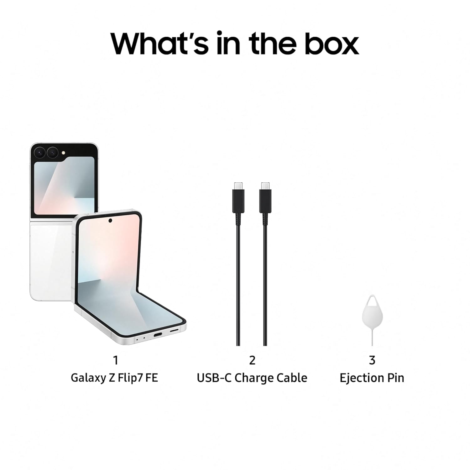 Samsung Galaxy Z Flip7 FE 5G Smartphone with Galaxy AI (White, 8GB RAM, 256GB Storage), Ultra Sleek Compact Design, 50MP High-Resolution FlexCam, Long-Lasting 4000 mAh Battery, All-New One UI 8 Mahajan Electronics Online
