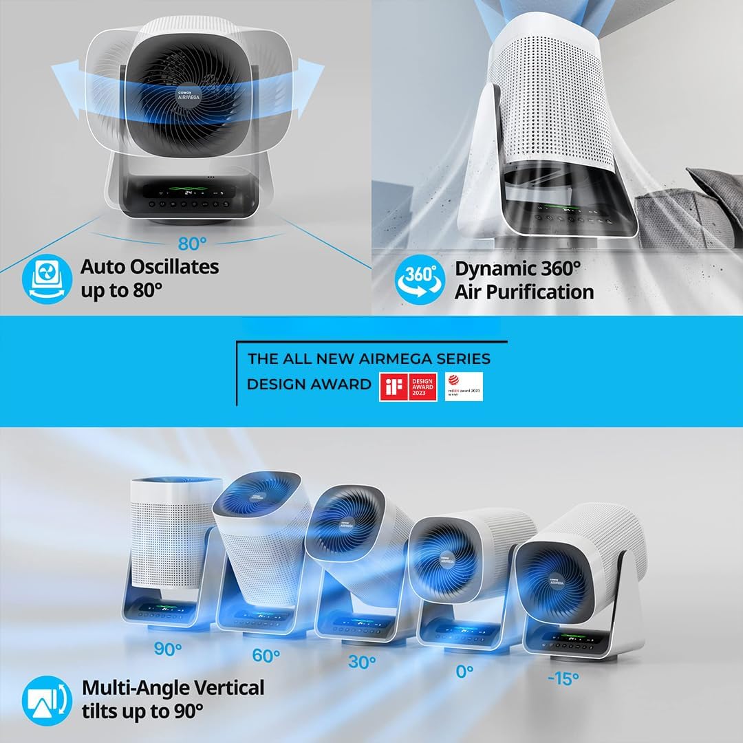 Coway Airmega AIM (AP-0623B) Air Purifier For Home, Cleans Upto 355 Sq.Ft, Longest Filter Life 8500Hrs (Approx. 1.5-2 Yrs), Kills Virus & PM 0.01 With 99.999% Efficiency, 7Yrs Motor Warranty, White Mahajan Electronics Online