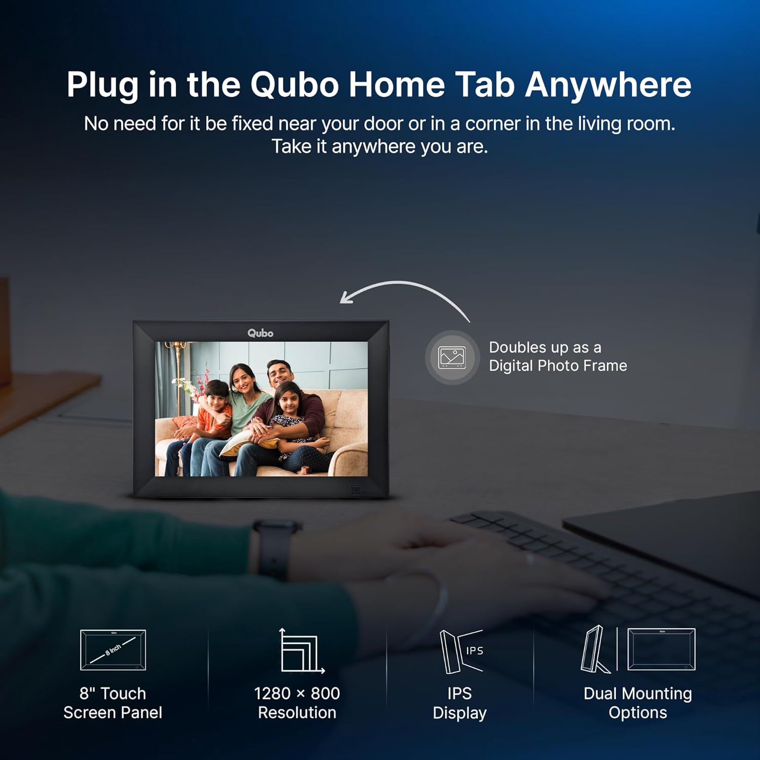 Qubo Instaview New Age Video Doorphone from Hero Group | 3MP Video Doorbell Pro 2K + Wireless Home Tab 1296p Resolution | Instant Phone & Tab Visitor Video Call | 2-Way Talk | Mahajan Electronics Online