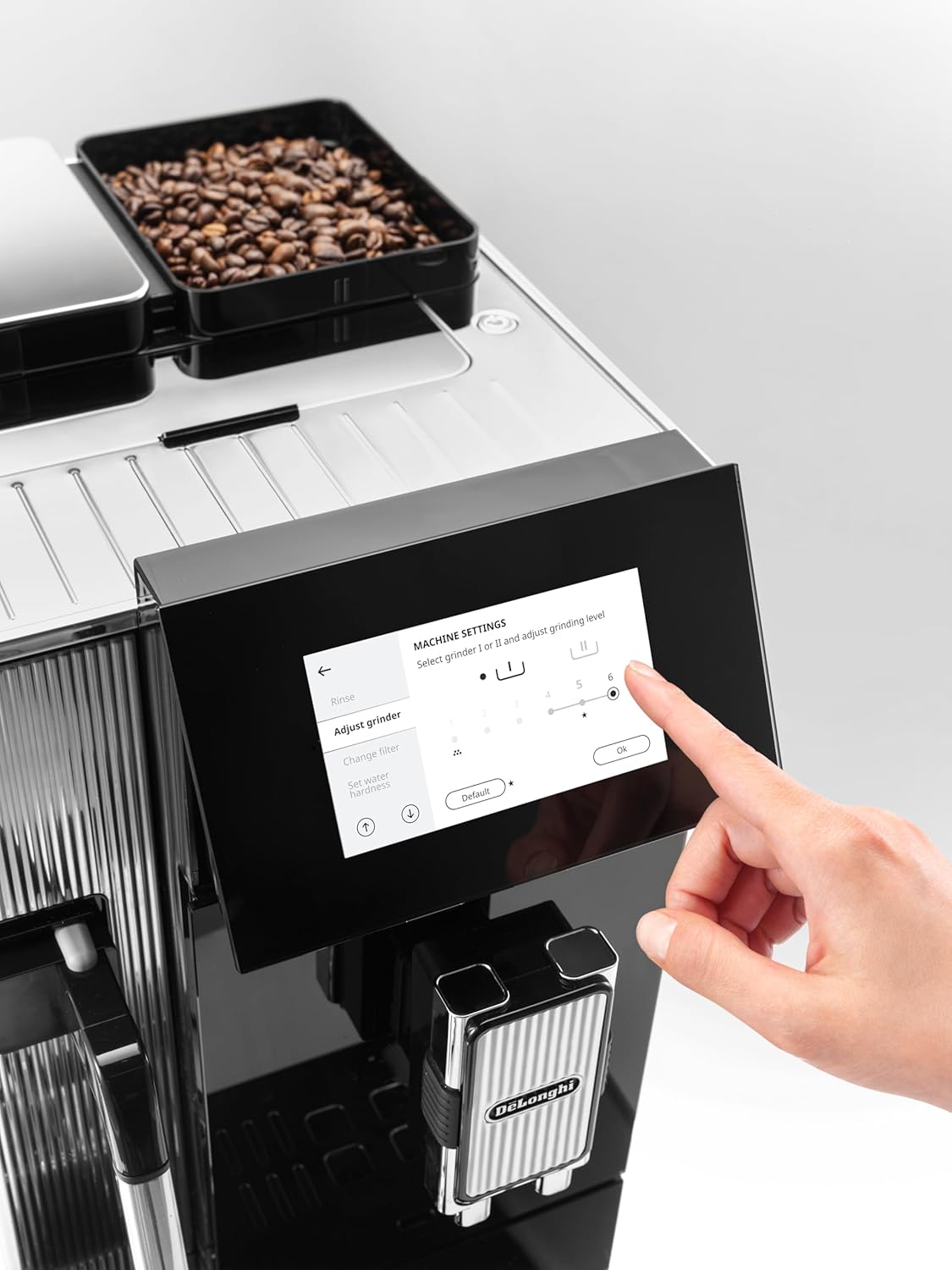 DeLonghi Maestosa EPAM960.75.GLM Fully Automatic Coffee Machine With In Built Dual Grinder, Bean To Cup, Smart One Touch Cappuccino, LatteMacchiato, Espresso, Hot Chocolate Maker App Lin Mahajan Electronics Online