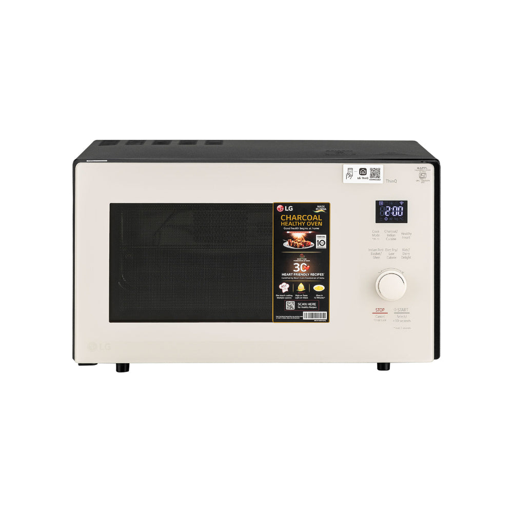 LG MJEN286UBW 28 L Scan-To-Cook Charcoal Convection Microwave Oven with Charcoal Lighting Heater, Wi-Fi , Diet Fry, Motorised Rotisserie, Beige Mahajan   Electronics online