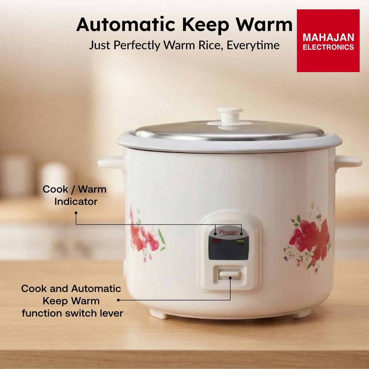 Prestige PRWO 2.8-2 Electric Rice Cooker – Mahajan Electronics Online.