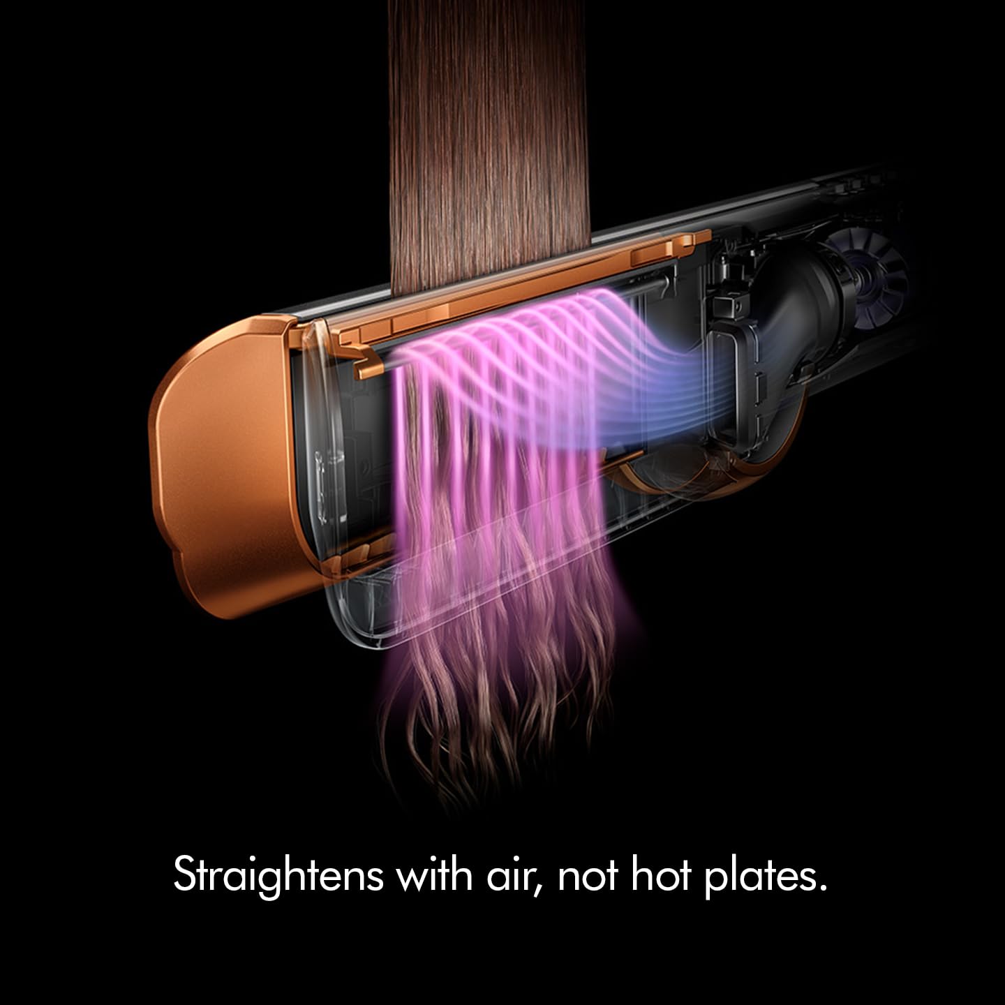 Dyson Airstrait™ Hair Straightener [Red Velvet & Gold] |Wet-to-dry straightener|Straightens with air Mahajan Electronics Online