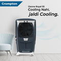 Crompton Ozone Royale 55 Litres Desert Air Cooler for home | Large & Easy Clean Ice Chamber Mahajan Electronics Online