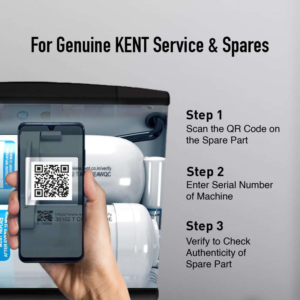 KENT Sapphire-B RO Water Purifier|RO+UF+Inline UV+Alkaline+TDS Control+UV LED in Tank |Fully Automatic On & OFF Operation|.0001 Micron RO Membrane|20 LPH|8L| Ideal For Borewell/Tanker/Municipal Water Mahajan Electronics Online