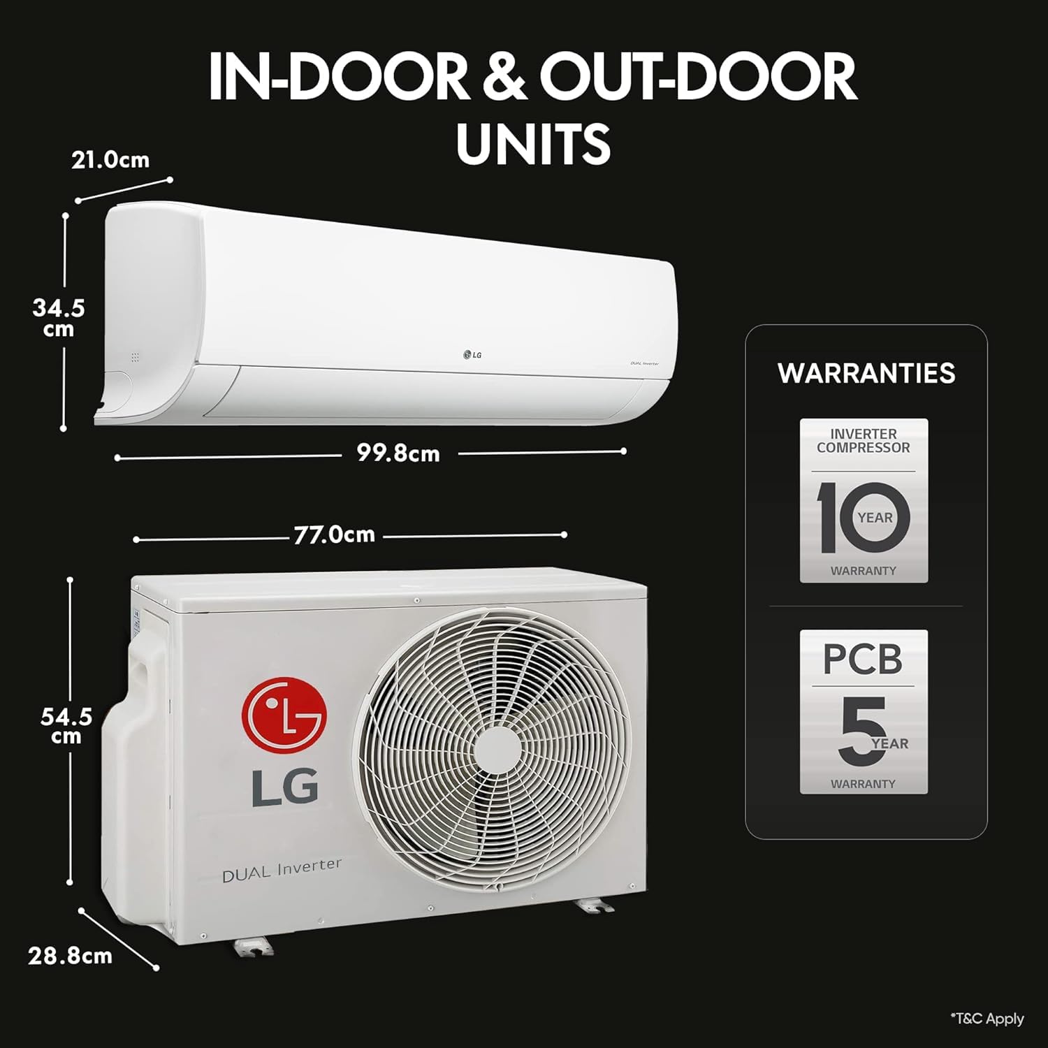 LG TS-Q19ENZE 1.5 Ton 5 Star AI DUAL Inverter Split AC (Copper, AI Convertible 6-in-1 Cooling, 4 Way Swing Mahajan Electronics Online