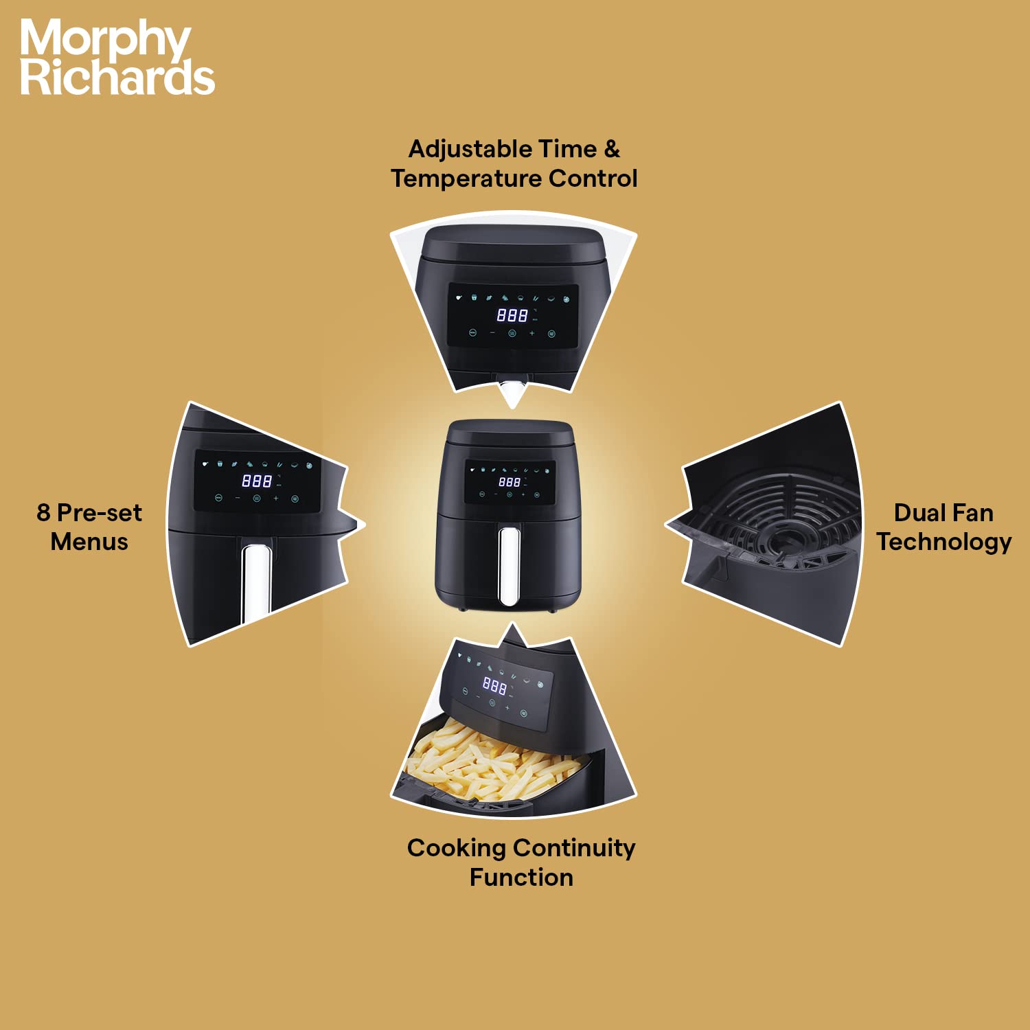 Morphy Richards Digital Air Fryer For Home|1500W With Digital Control| Mahajan Electronics Online