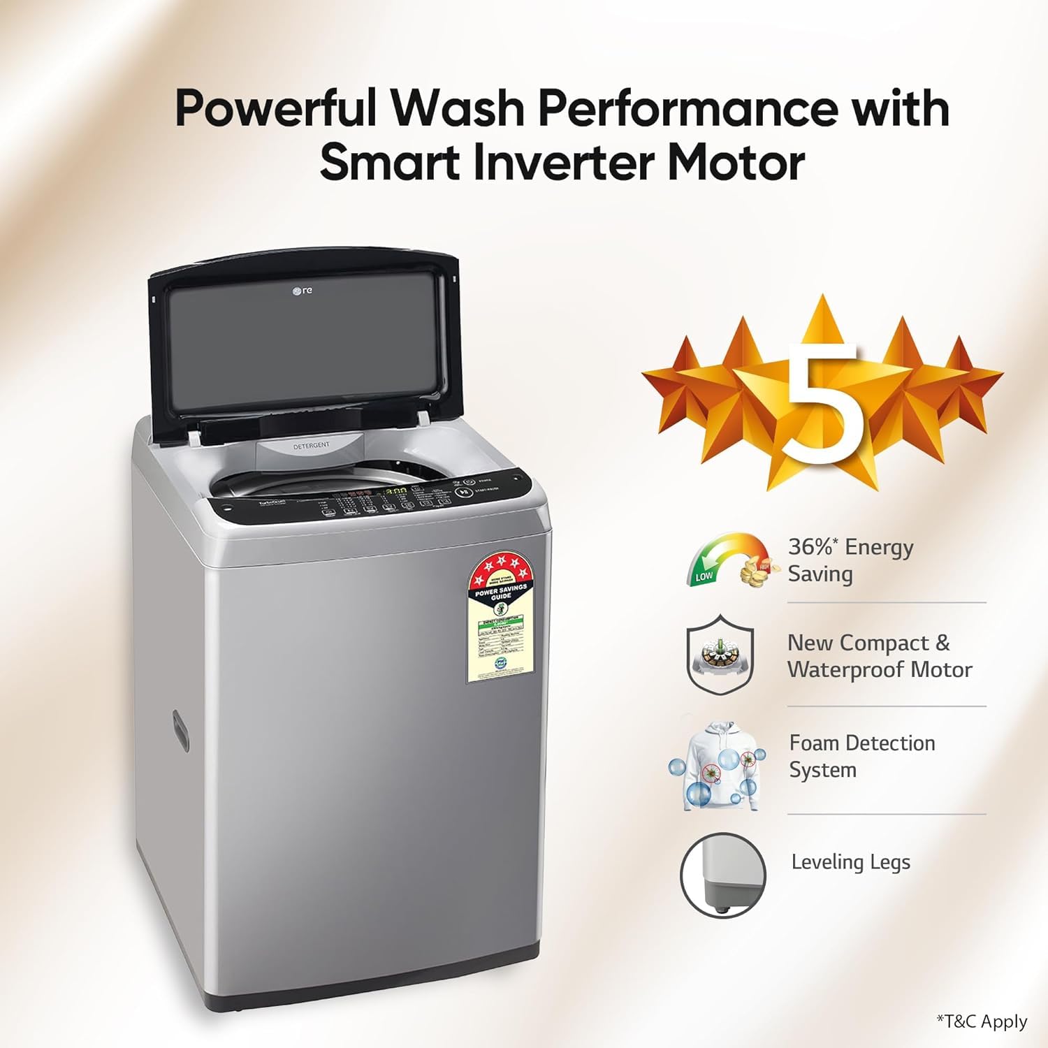 LG T80SPSF1Z 8 Kg 5 Star Smart Inverter TurboDrum Fully Automatic Top Loading Washing Machine Mahajan Electronics Online