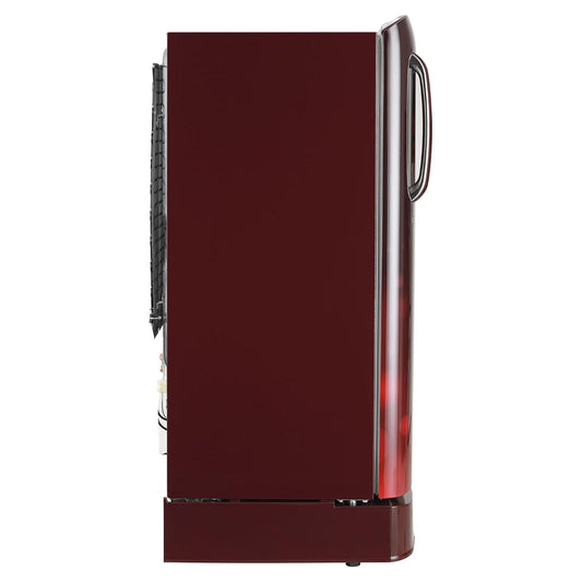 LG GL-D201ASCU 185 L 5 Star Inverter Direct-Cool Single Door Refrigerator ( Scarlet Charm, Base stand with drawer)