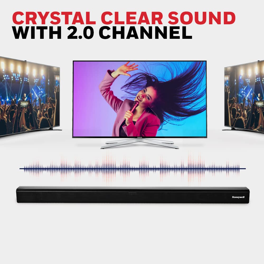 Honeywell Newly Launched Suono P2000 60W Soundbar (94cms), 2.0 Channel Stereo Sound Mahajan Electronics Online