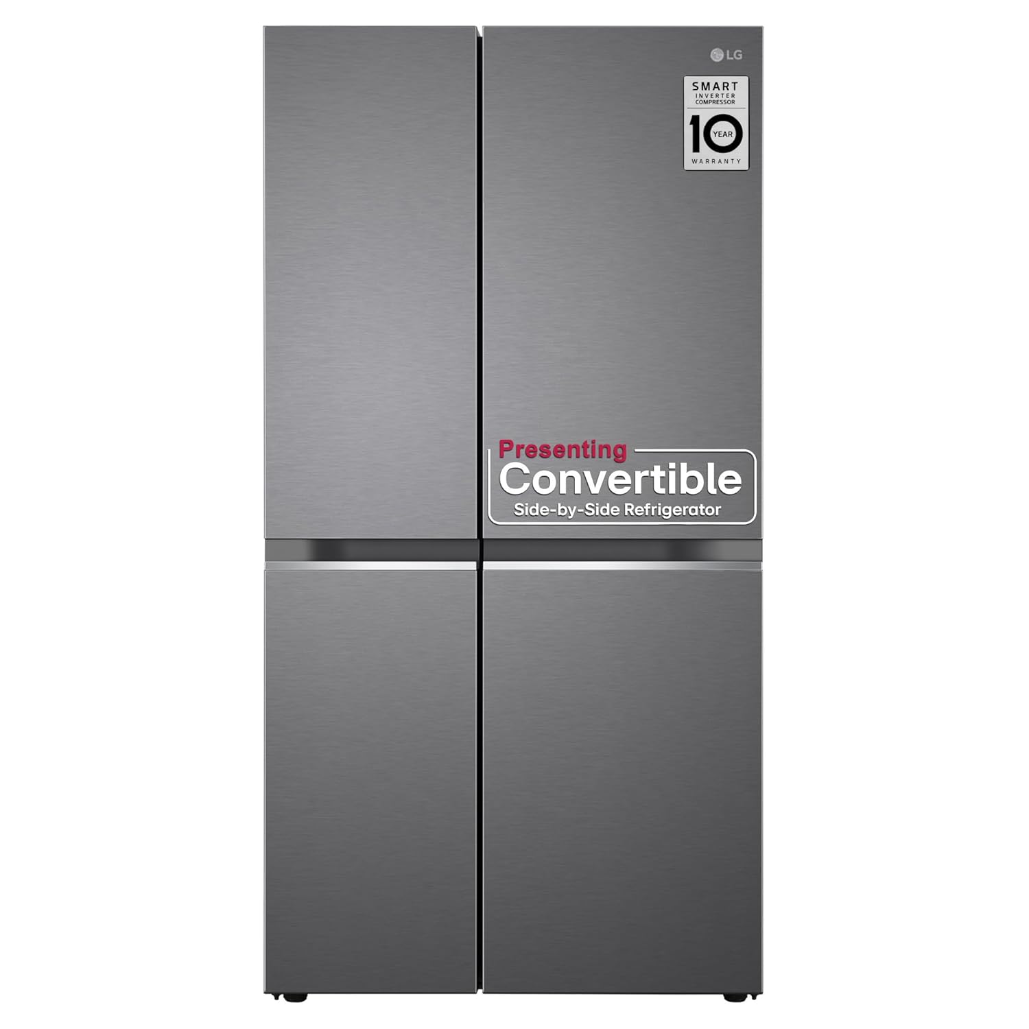 LG GL-B257HDS3 650 L Frost Free Smart Inverter Double Door Side By Side Refrigerator(2023 Model, Dazzle Steel, Convertible) Mahajan Electronics online