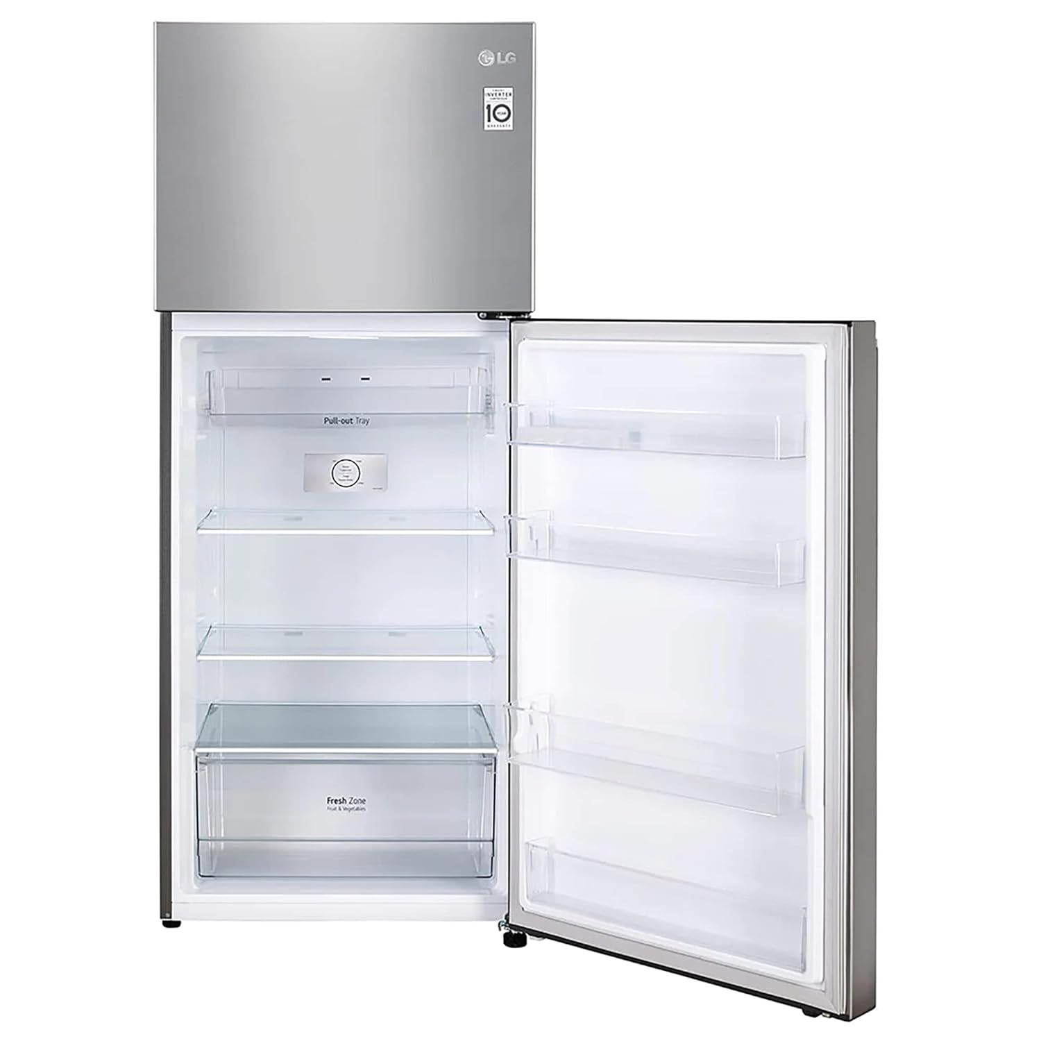 LG GL-S412SPZY 380 L 2 Star Frost-Free Smart Inverter Double Door Refrigerator ( Shiny Steel, Convertible) Mahajan Electronics Online