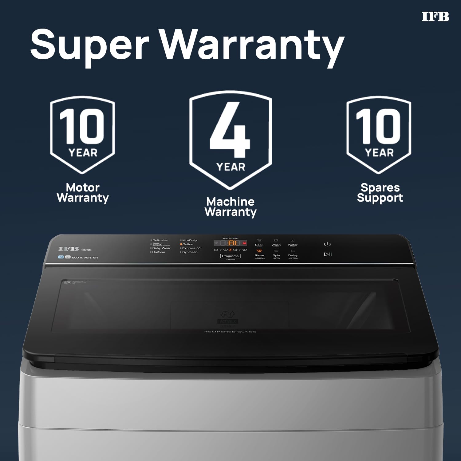IFB&nbsp;TL701MG1ID 7 Kg 5 Star AI Powered DeepClean Technology Fully Automatic Top Load Washing Machine with Eco-Inverter (Activmix, AquaEnergie, Inbuilt Wheels, 4 Year Machine Warranty, Med Grey) MAHAJAN ELECTRONICS ONLINE
