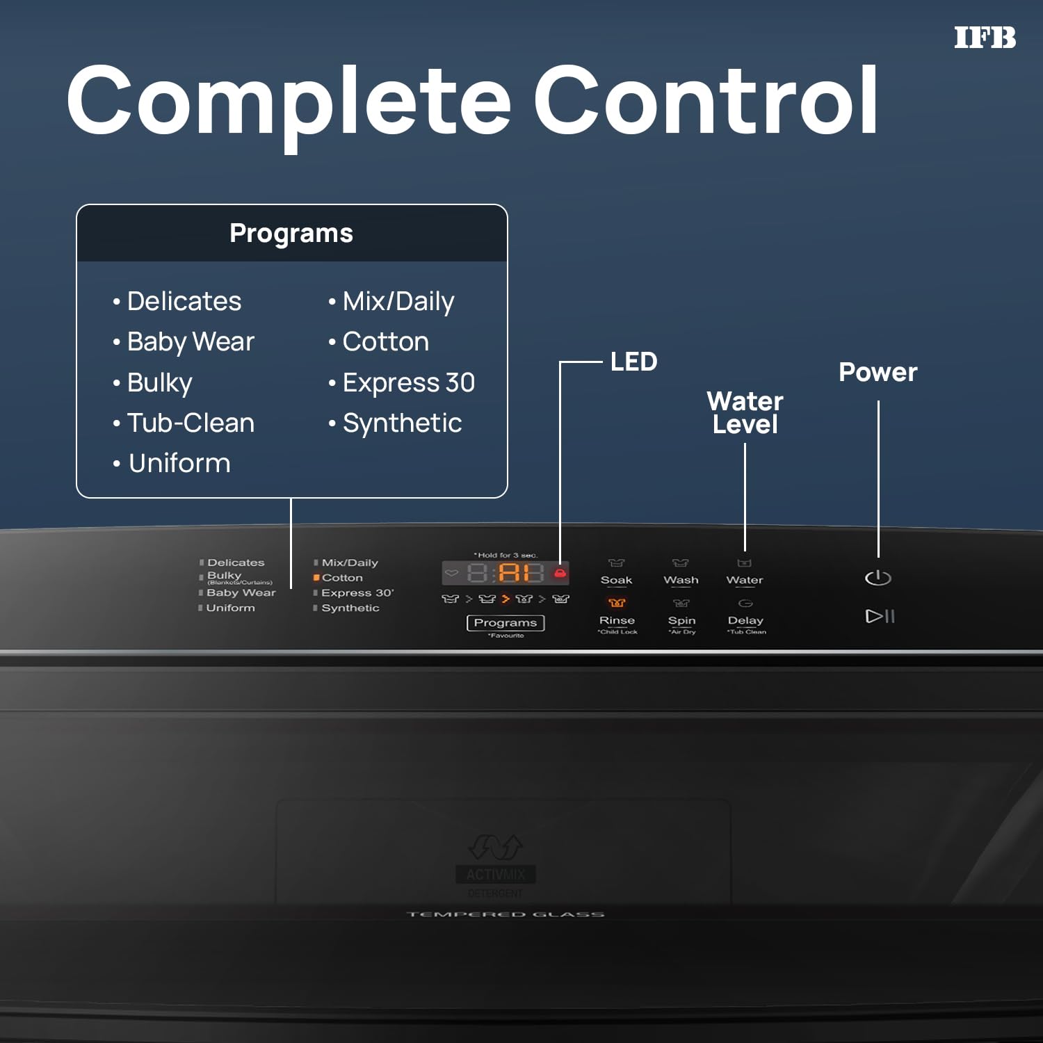 IFB TL801MM2SI DeepClean® 8 kg Top Load Washing Machine with Power Steam® and In-Built Heater IFB