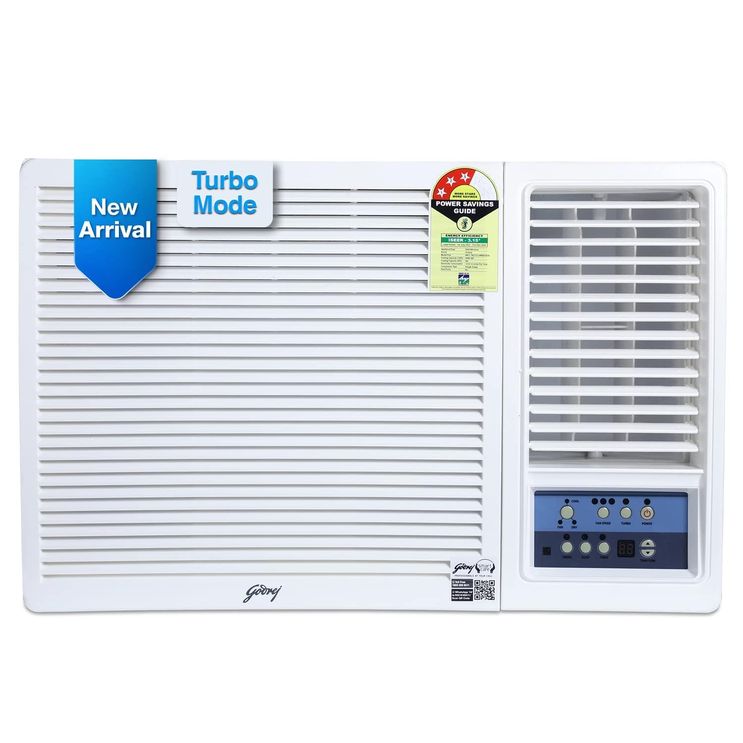 Godrej WIC 18UTC3 WWA 1.5 Ton 3 Star, Turbo Mode, Inverter Window AC (Copper, Anti-Dust Filter, Anti-Freeze Thermostat, AC 1.5T , White,) mahajan electronics online