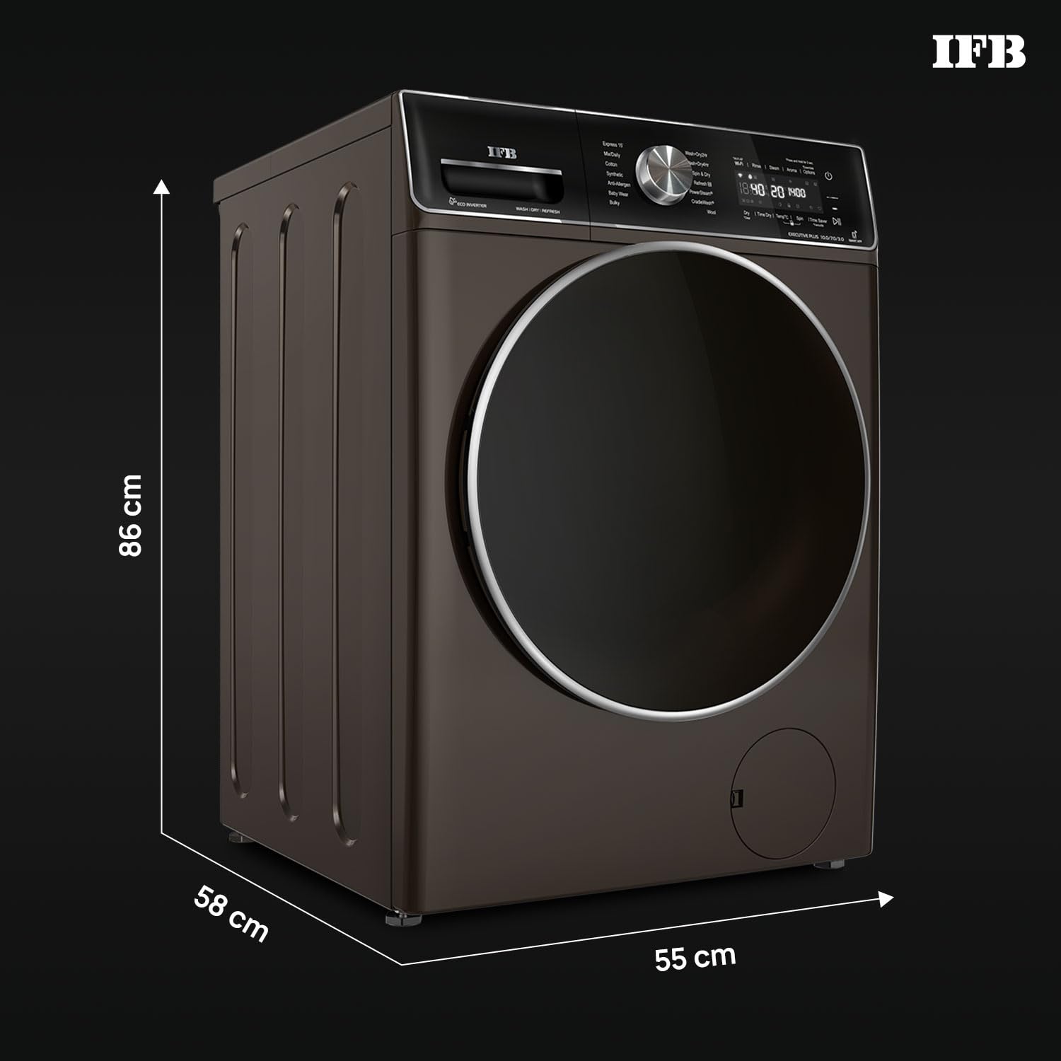 IFB Washer Dryer Executive Plus ZXM 10.0/7.0/3.0kg 5 Star Inverter Fully-Automatic Front Loading Washing Machine Mahajan Electronics online