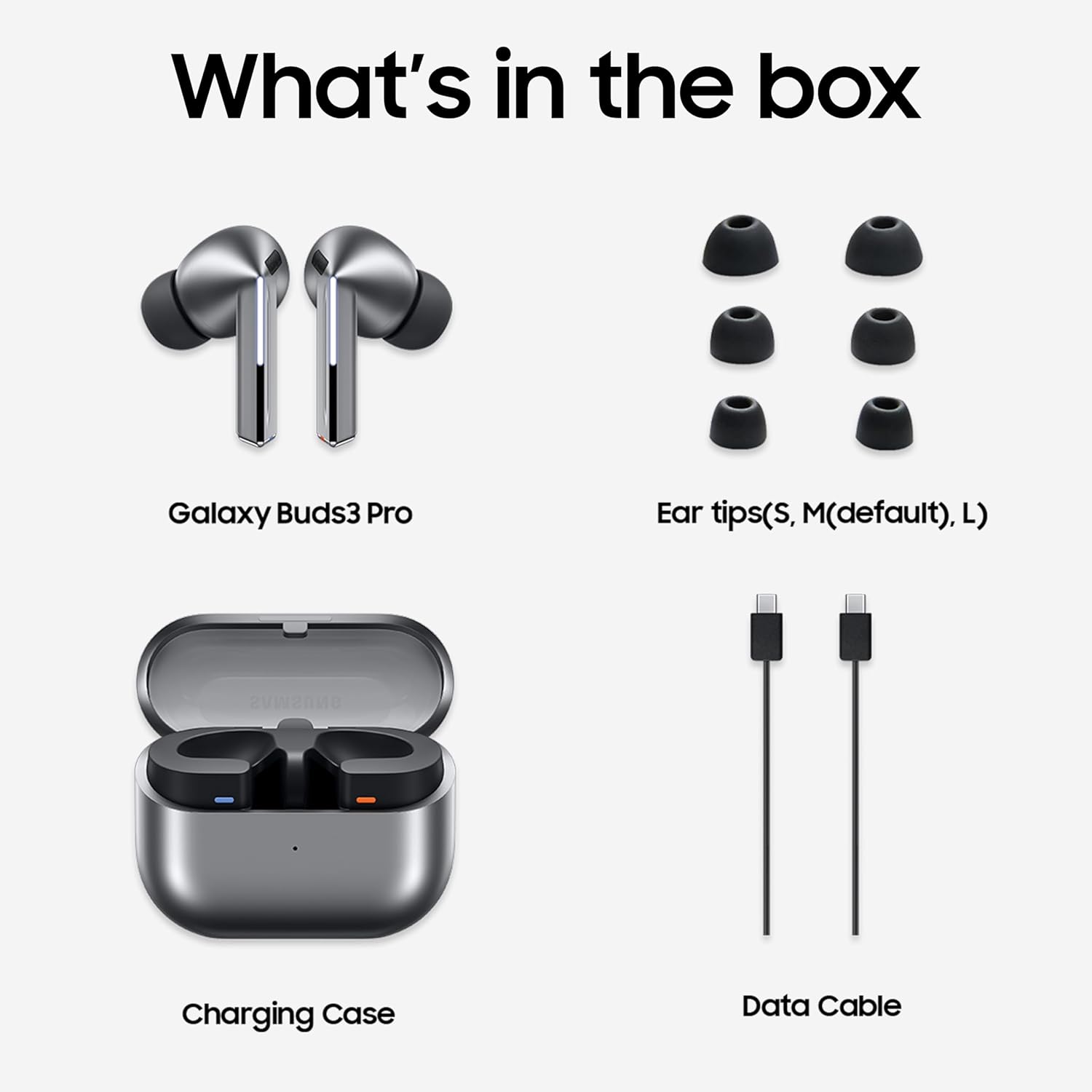 Samsung Galaxy in Ear Buds 3 Pro (Silver) with Galaxy Ai | Adaptive AN