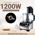 INALSA Food Processor with Mixer Grinder Juicer (INOX 1200)|1200 watt_hours Copper Motor Mahajan Electronics Online